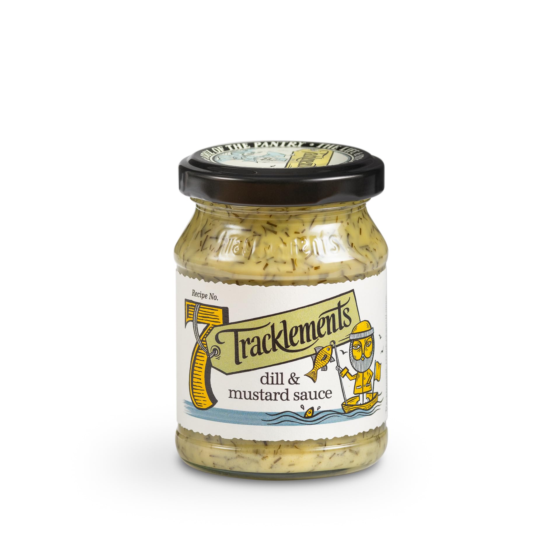 Tracklements Dill-Senf-Sauce – Glutenfreies und vegetarisches Gewürz für geräucherten Fisch, Lachs, 140 g