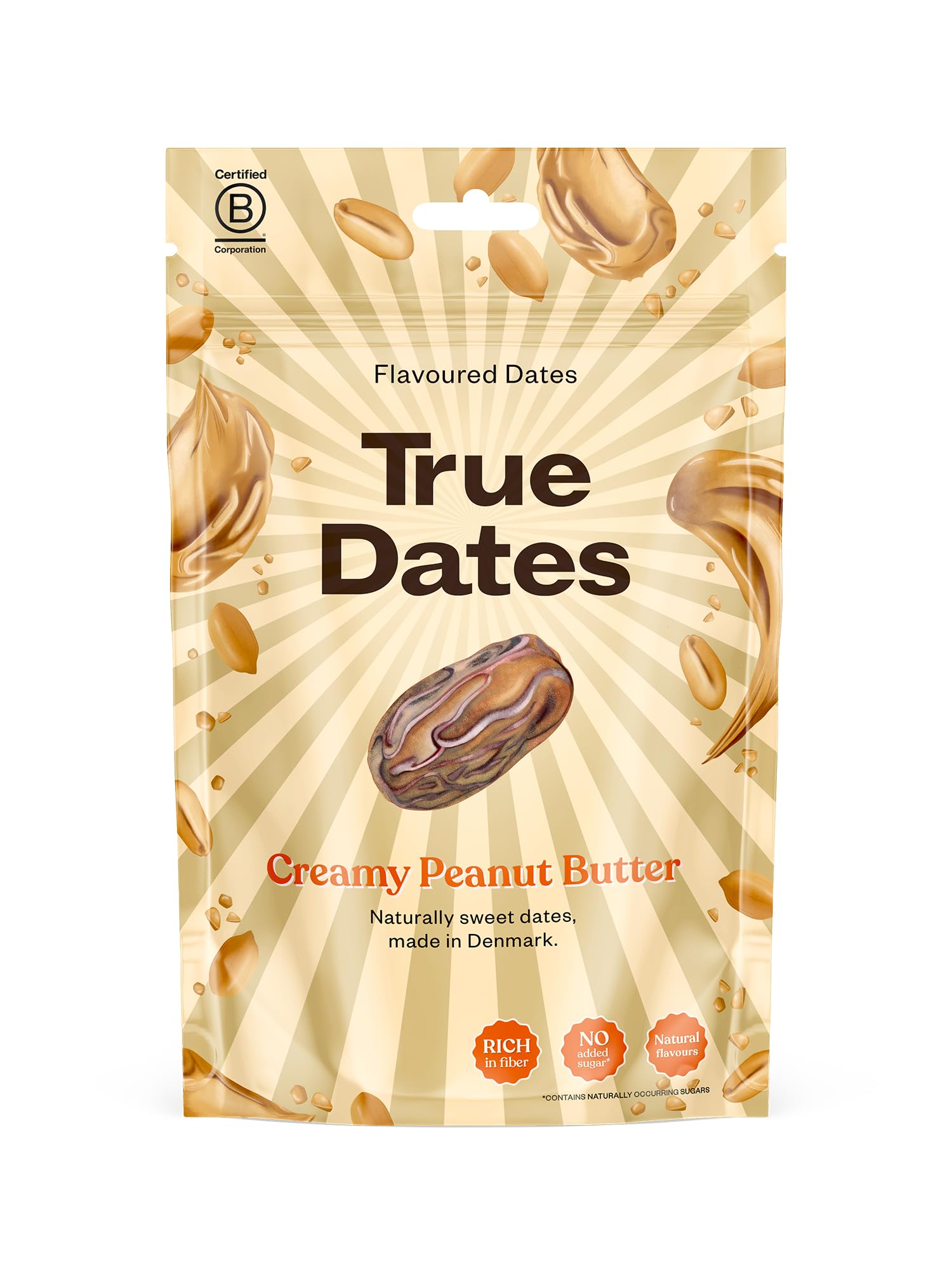 True Dates – Cremige Datteln mit Erdnussbutter-Kandisüberzug | Ohne Zuckerzusatz, vegan, palmölfrei | 100 g