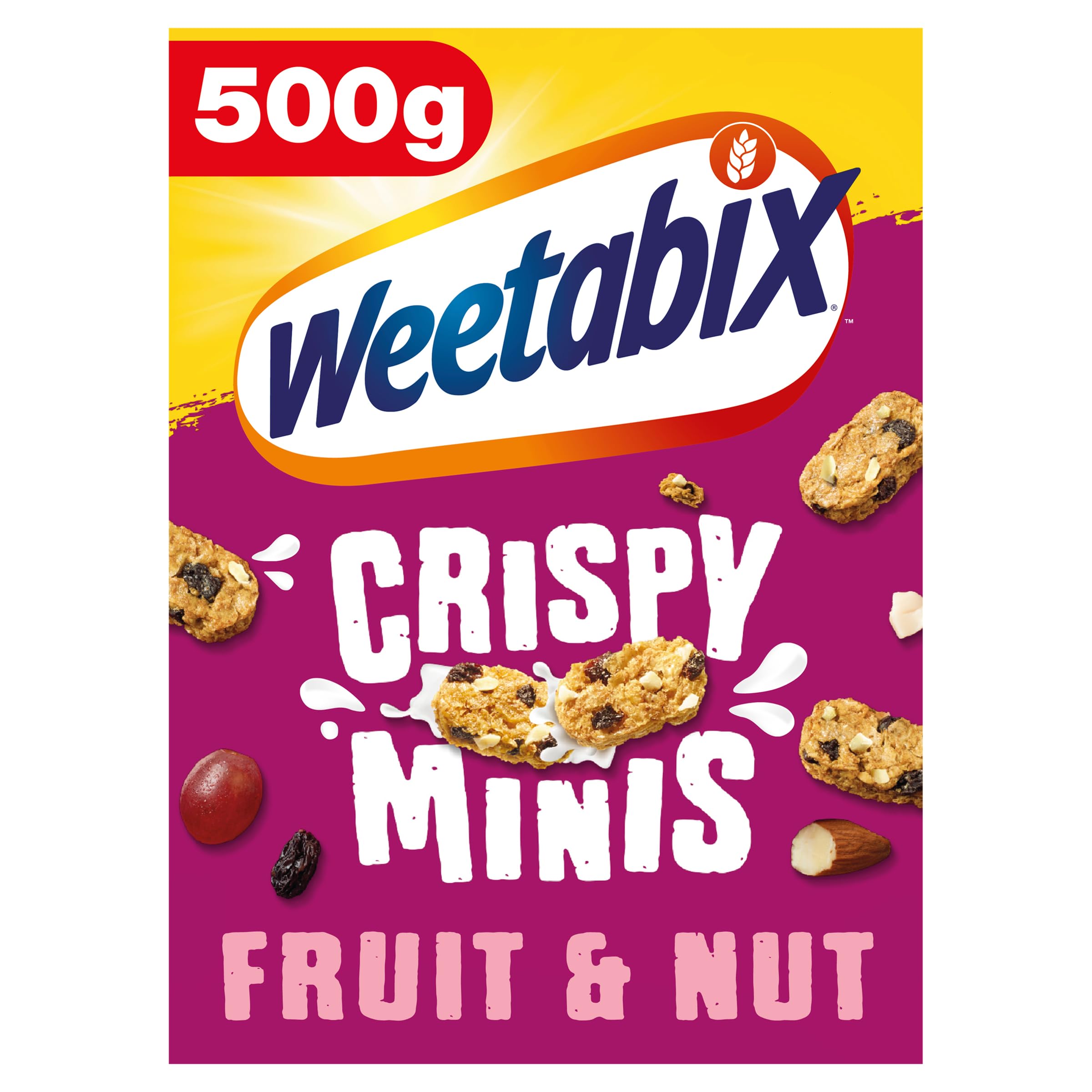 Weetabix Crispy Minis Frucht- und Nuss-Frühstücksflocken, 500 g