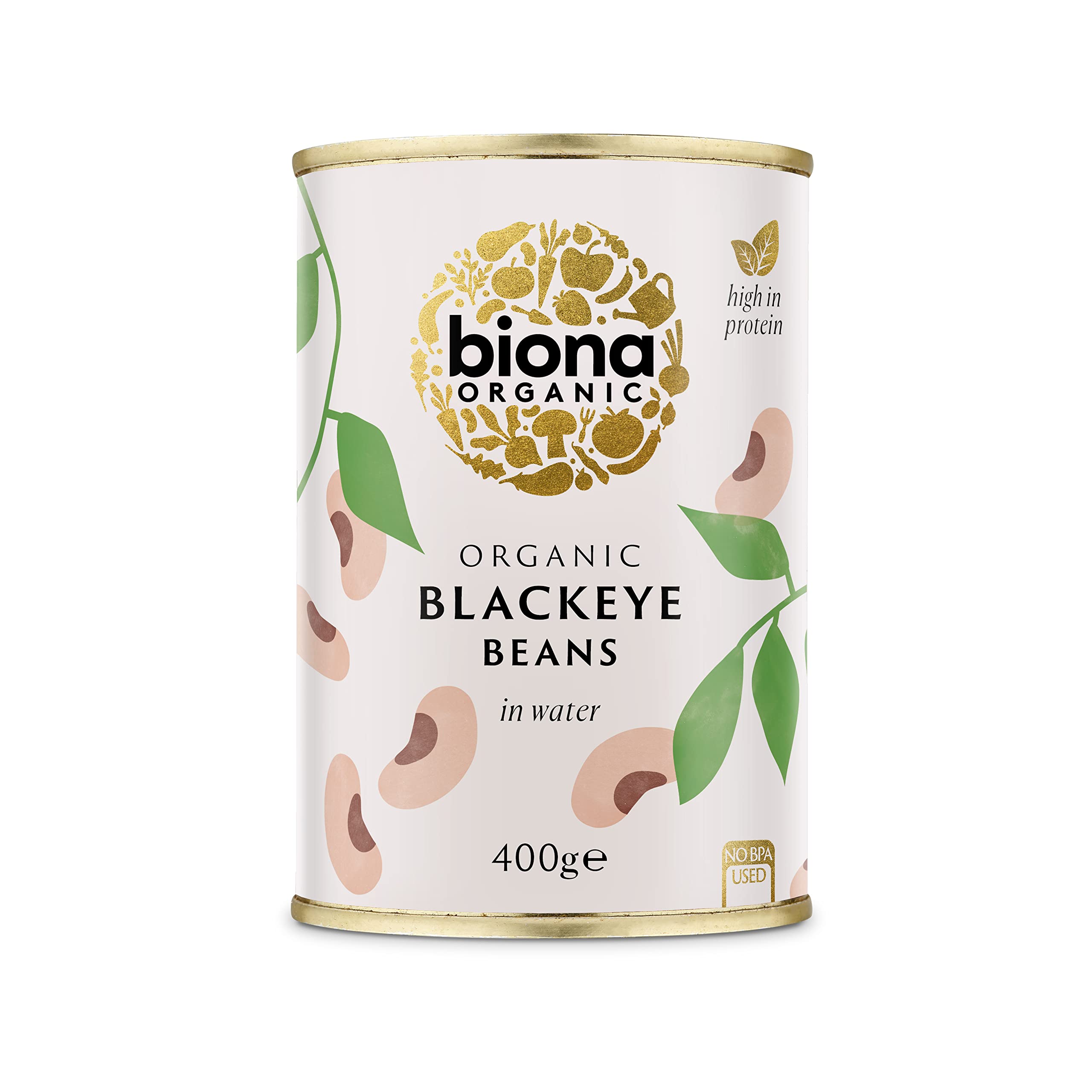 Biona Bio-Schwarzaugenbohnen in Wasser – 400 g Hülsenfrüchte in der Dose
