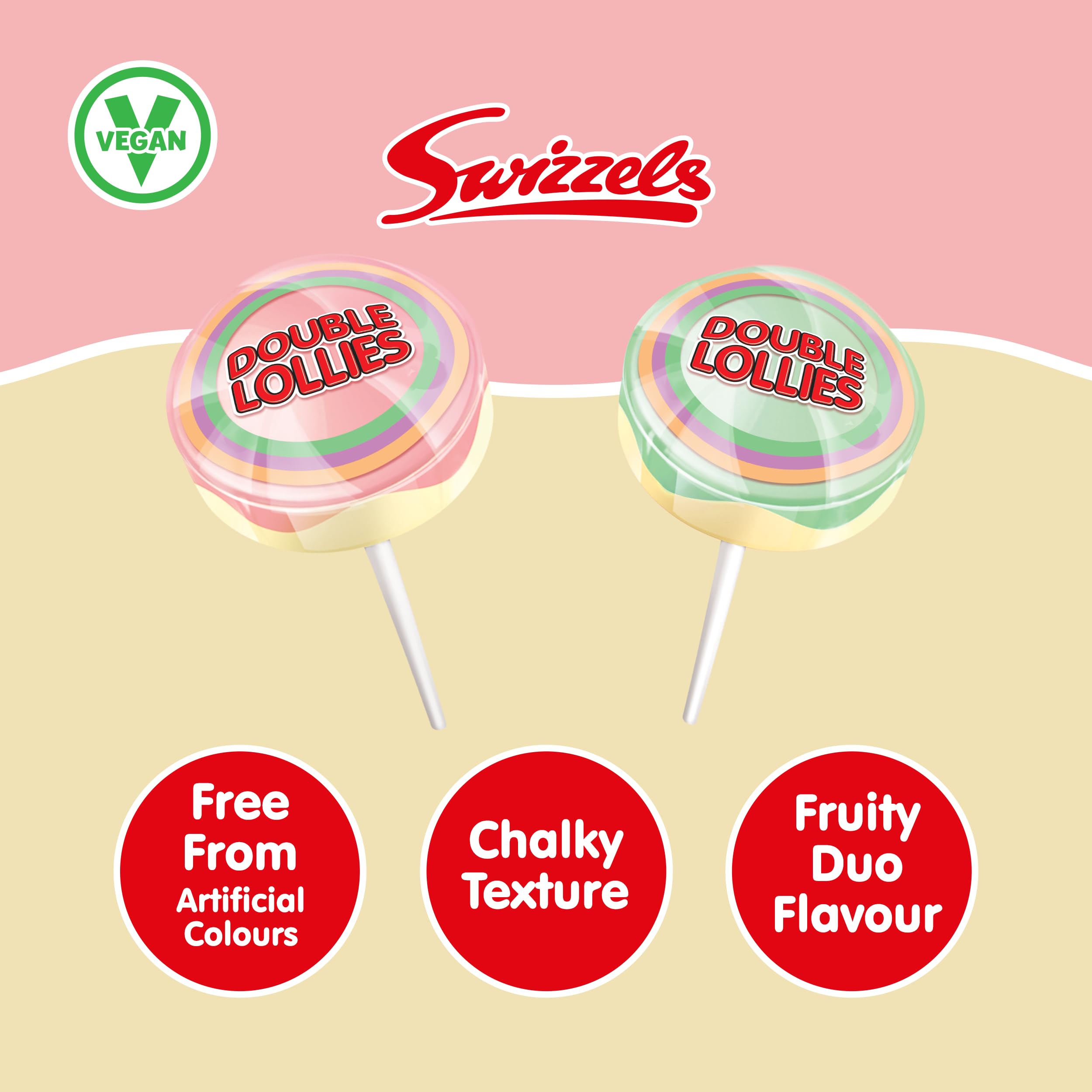 Swizzels Original Double Lollies – Verschiedene fruchtige Süßigkeiten in der Dose