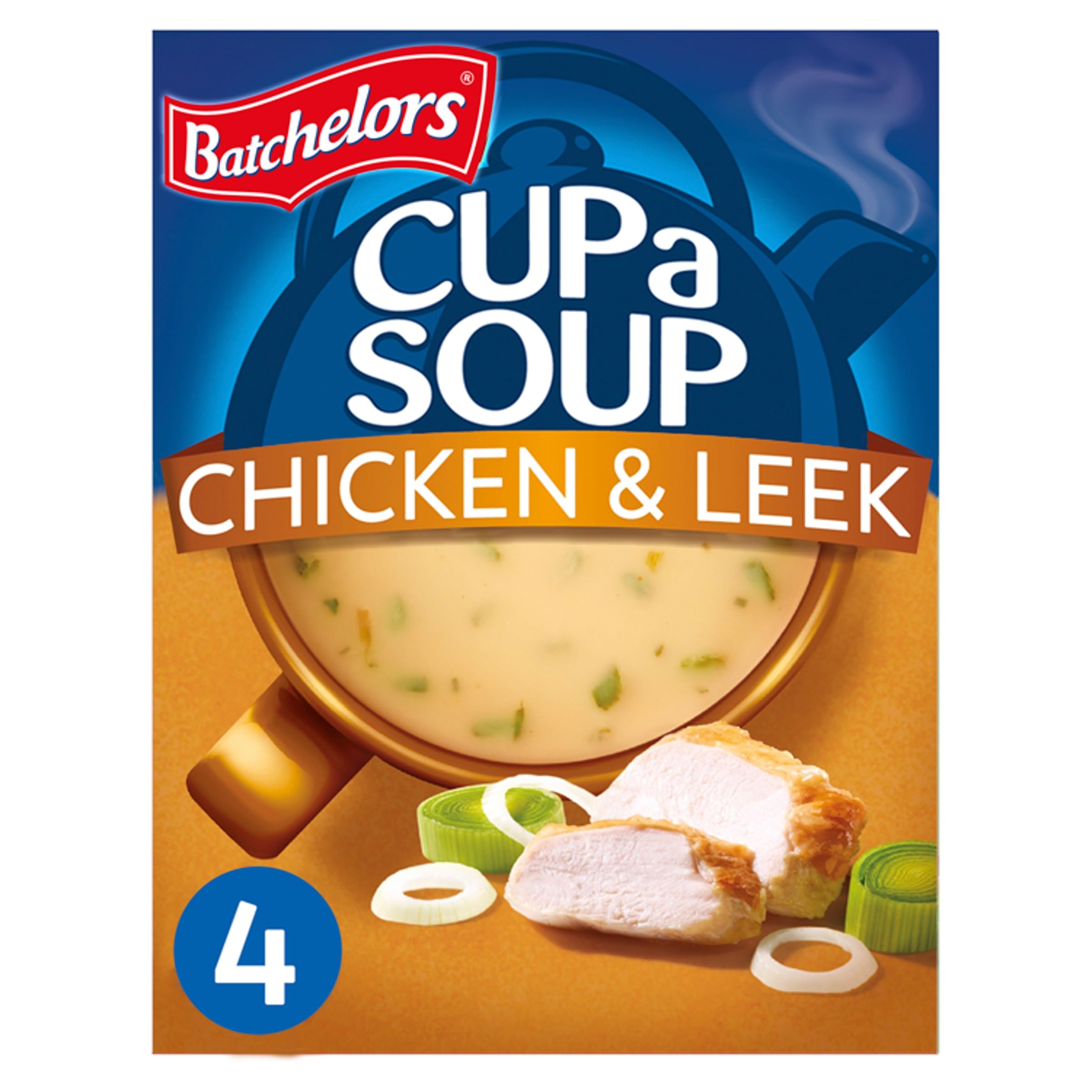 Batchelors Cup a Soup Hühnchen-Lauch-Instantsuppe in Beuteln, 4 Beutel, 86 g