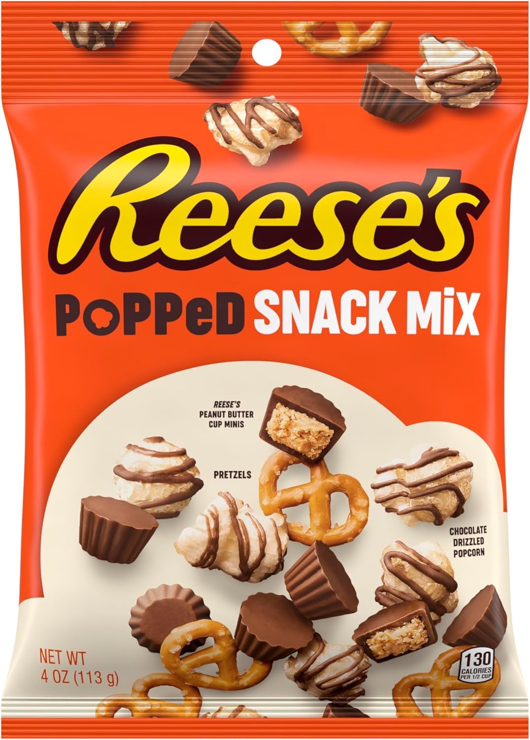 Reese's Popped Milchschokolade Erdnussbutter Snack Mix 113g