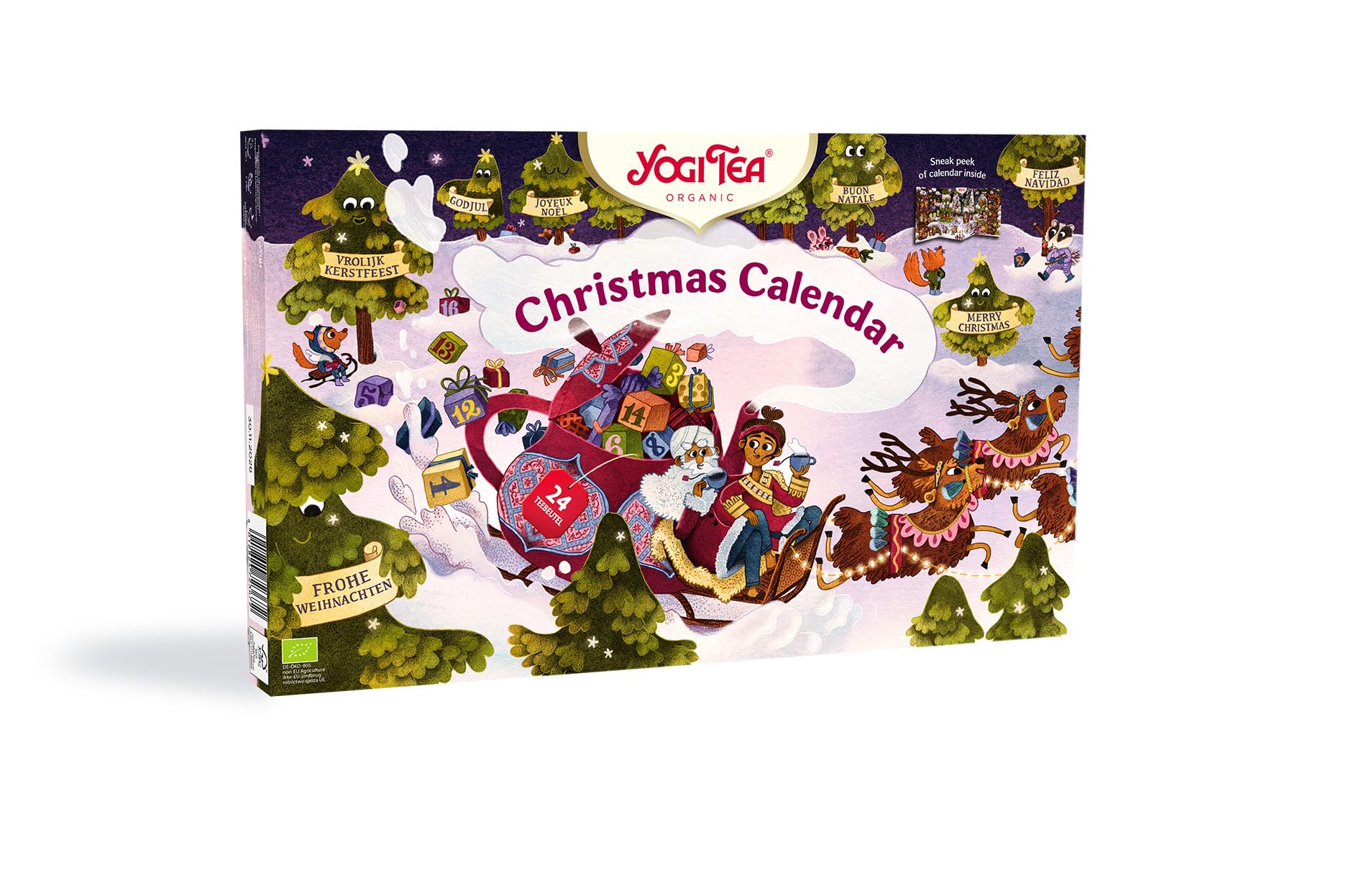 YOGI TEA – Weihnachts-Adventskalender mit 24 ausgewählten Teesorten für eine festliche Adventszeit