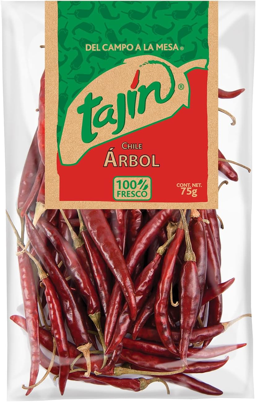 Tajin Arbol Chili - Getrocknete Arbol Chilis 75g Packung