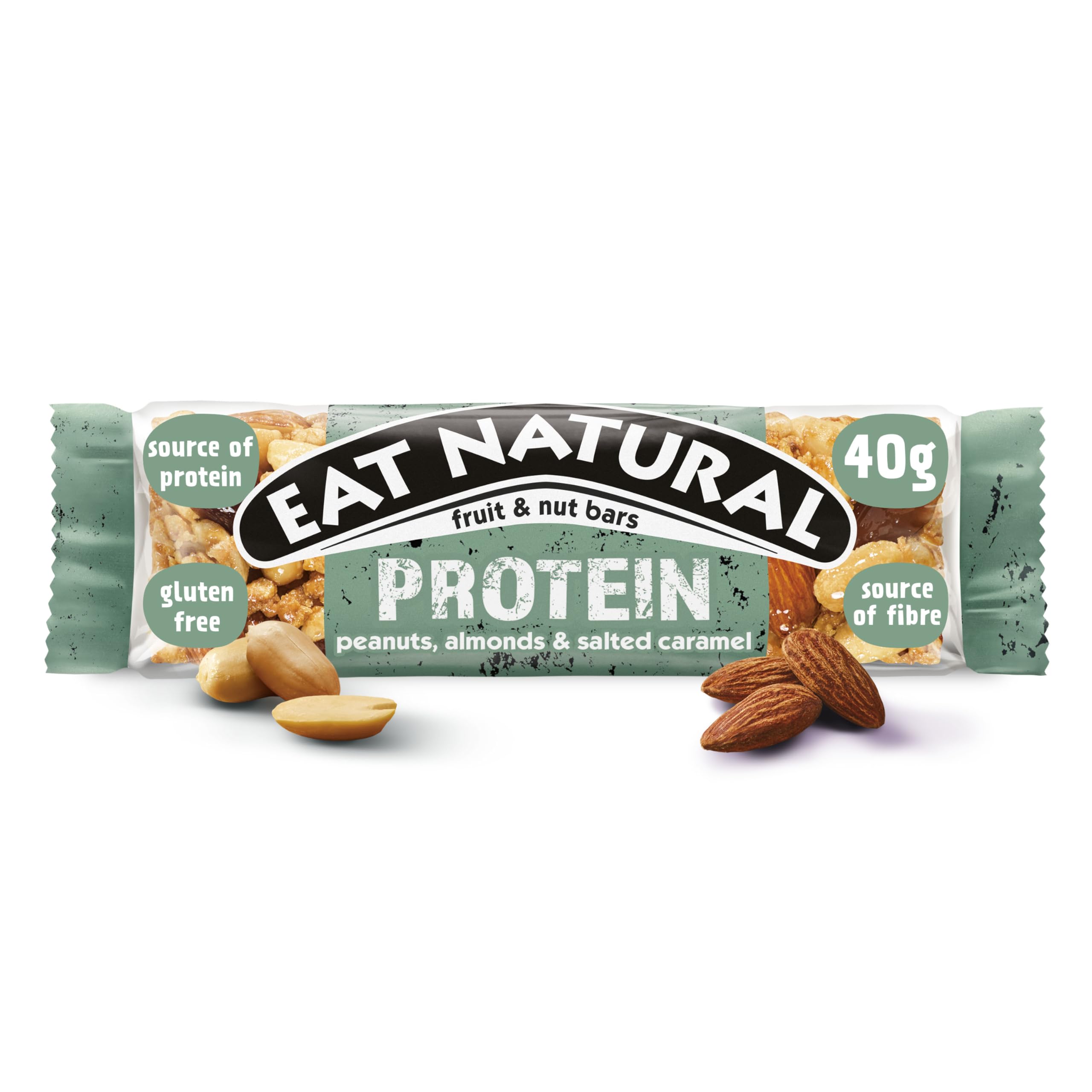 Eat Natural Protein Erdnüsse, Mandeln & gesalzenes Karamell Frucht- und Nussriegel (12 x 40 g)