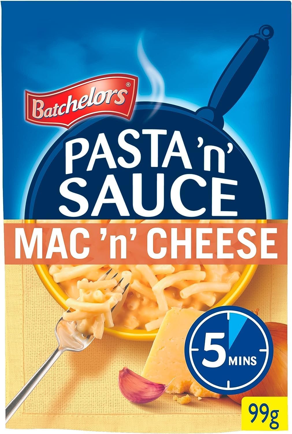 Batchelors Pasta 'n' Sauce Mac 'N' Cheese Pasta Fertiggericht, 99-g-Packung (7er-Packung)