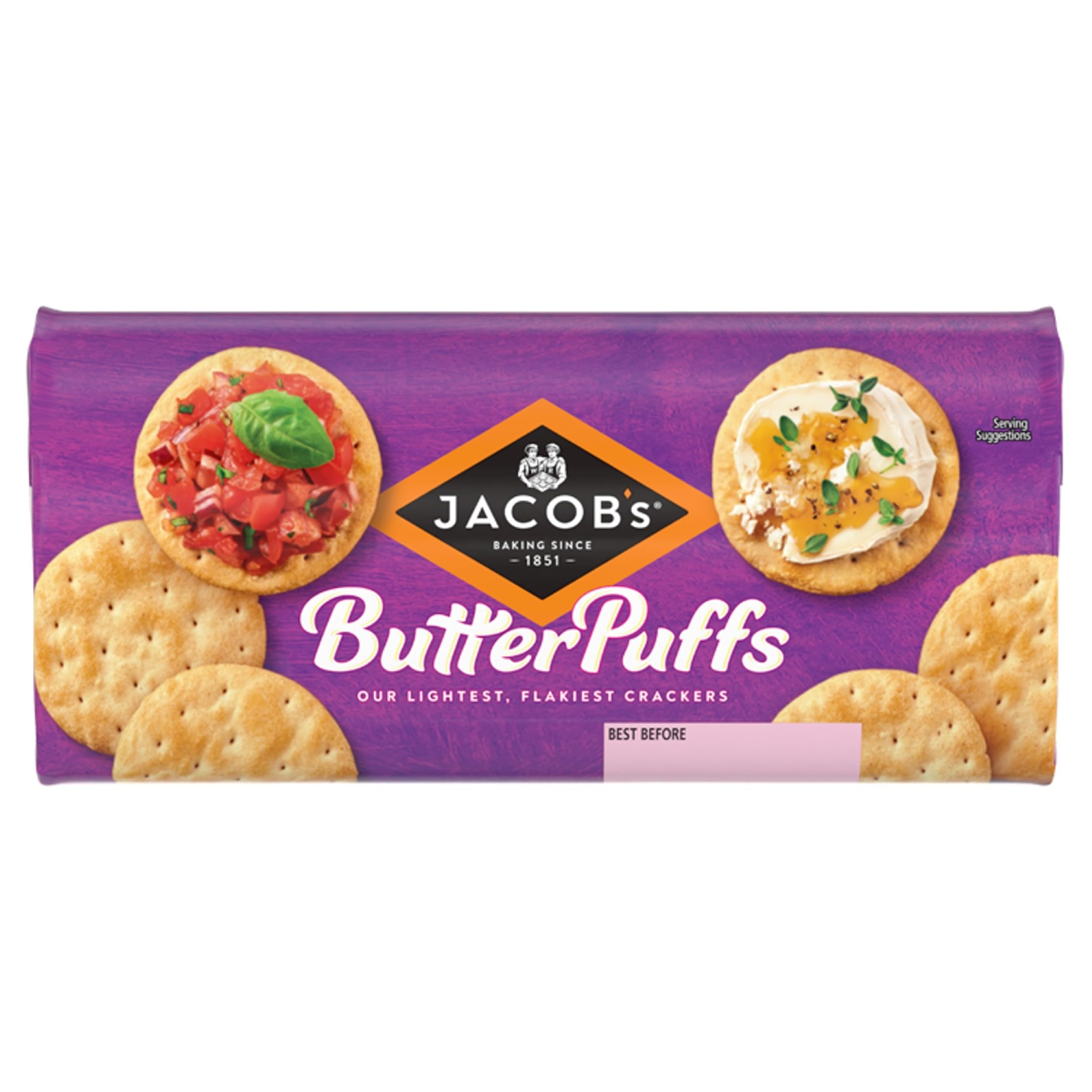 Jacob's Butter Puffs Crackers – Leichter und flockiger Keks, 200 g (1er-Packung)