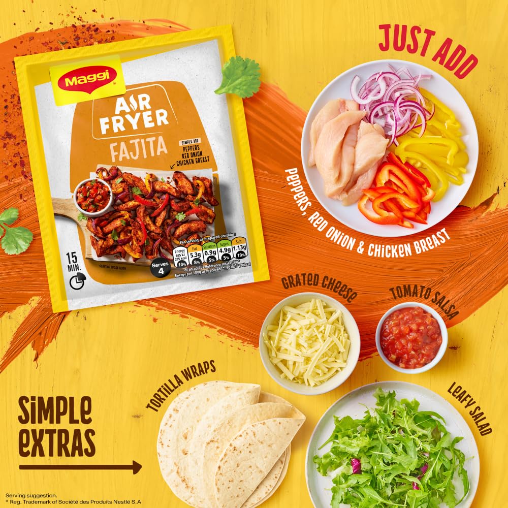 MAGGI - Air Fryer Fajita Kräuter- und Gewürz-Rezeptmischung 27g
