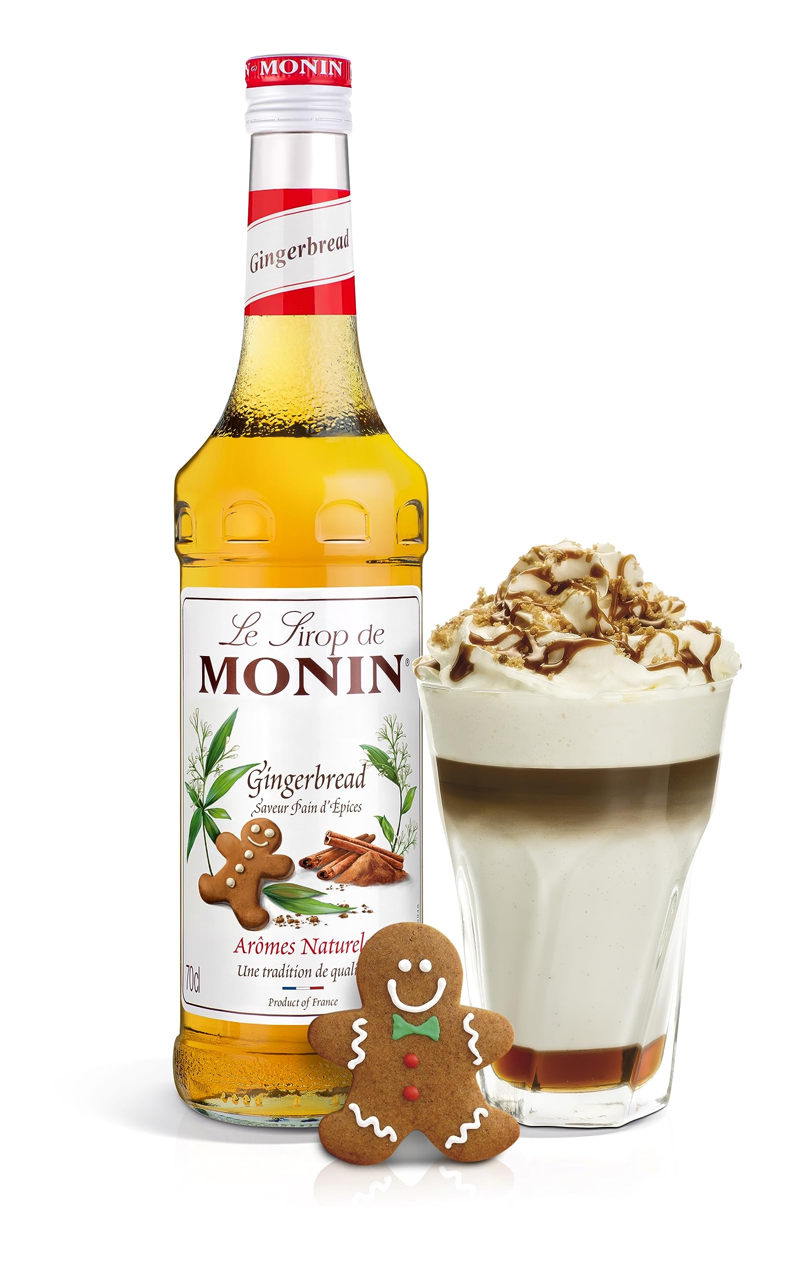 MONIN Lebkuchensirup 700ml – Vegan, allergenfrei, natürliche Aromen für Kaffee & Cocktails