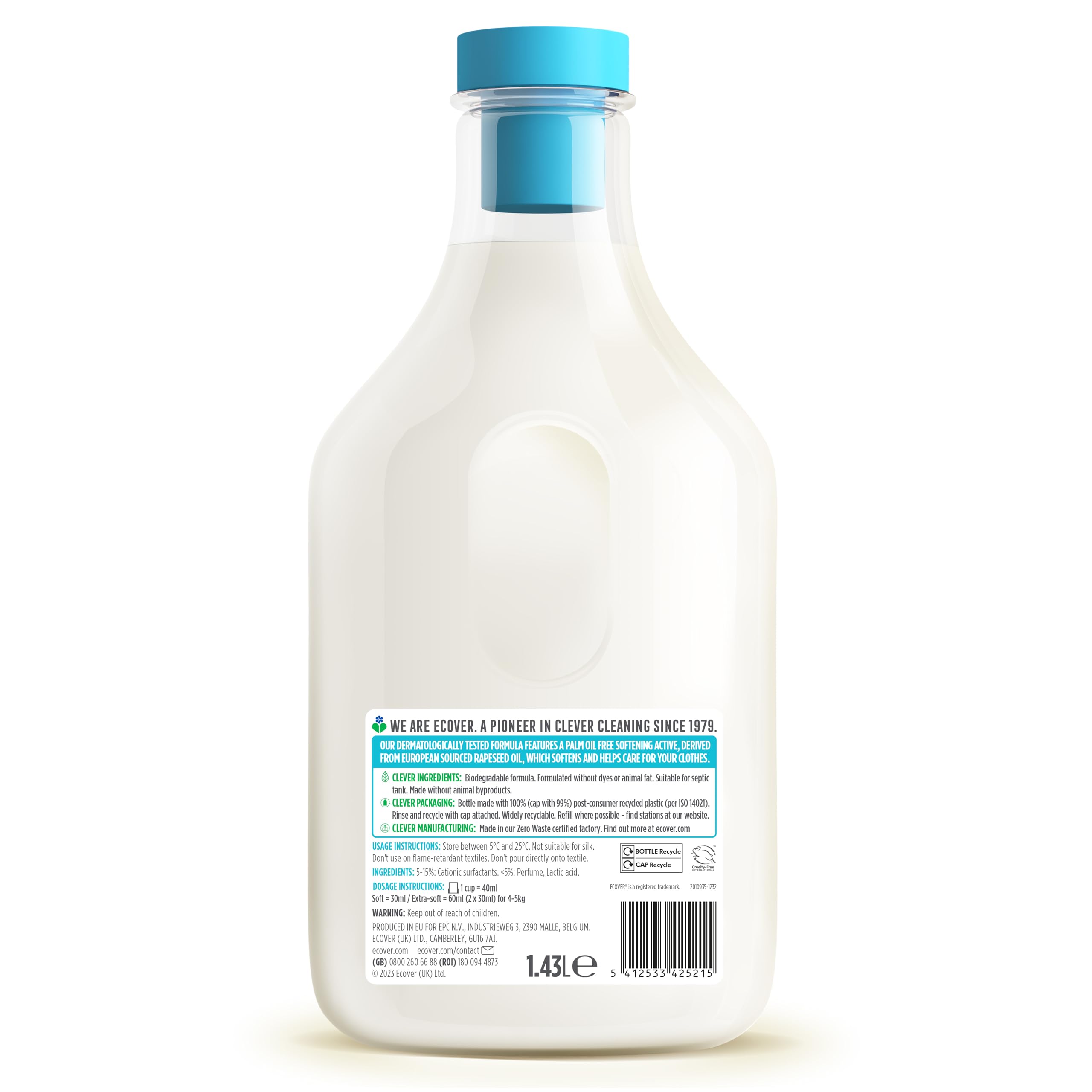 Ecover Weichspüler Rose & Bergamotte (1,52 kg)