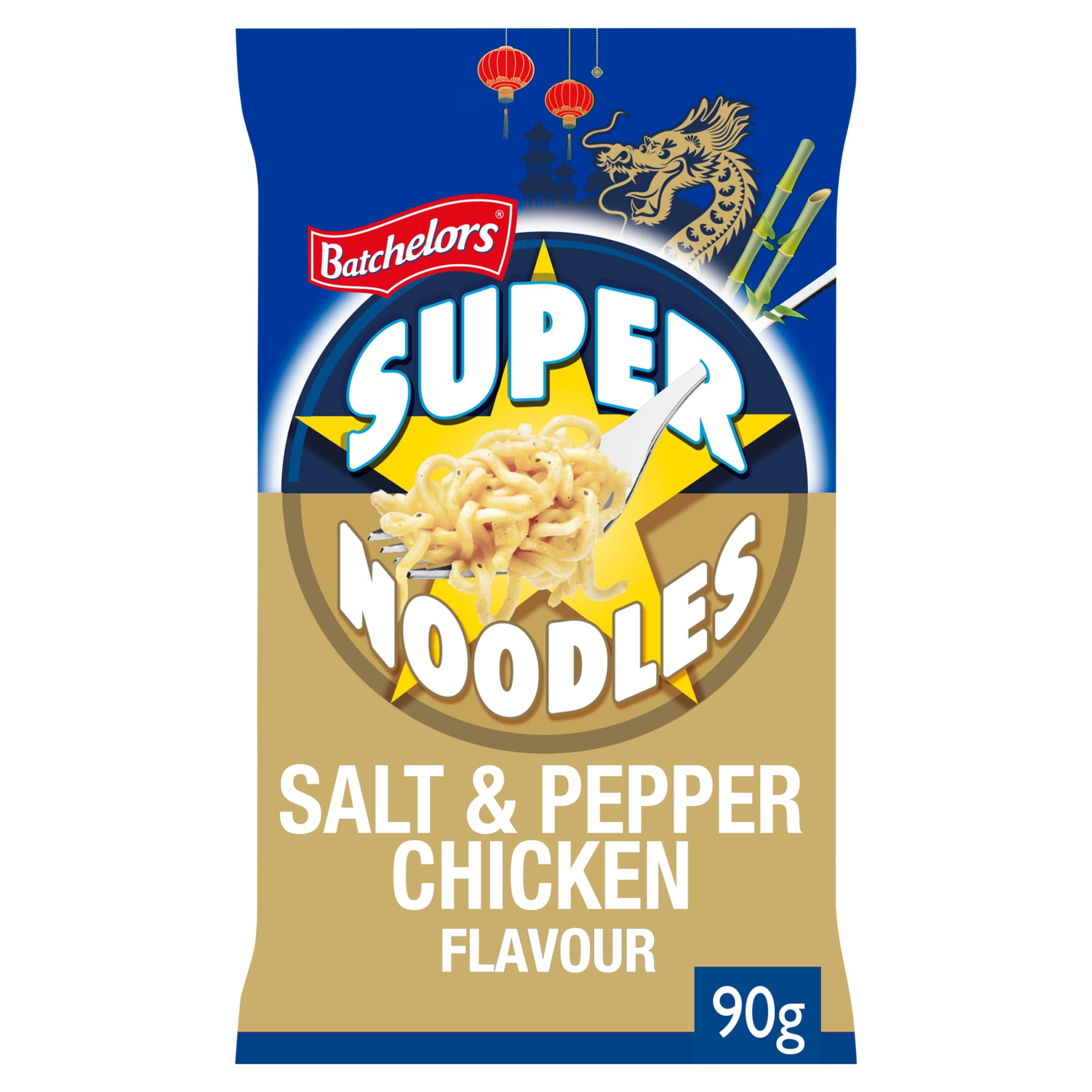 Batchelors Super Noodles Chinesischer Salz- und Pfeffer-Hühnergeschmack Instant-Snack