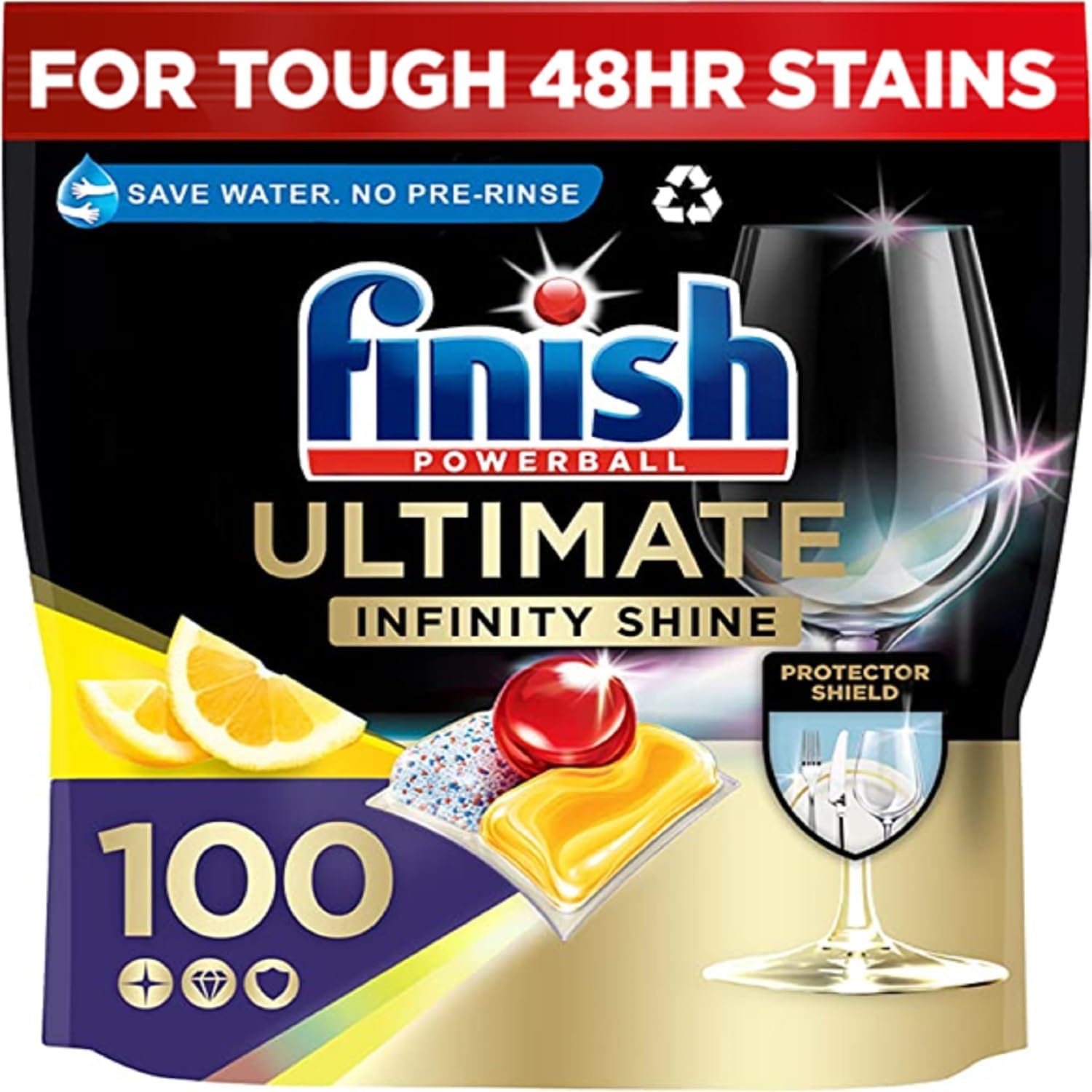 Finish Ultimate Infinity Shine Geschirrspültabs, Zitrone, 100 Tabs