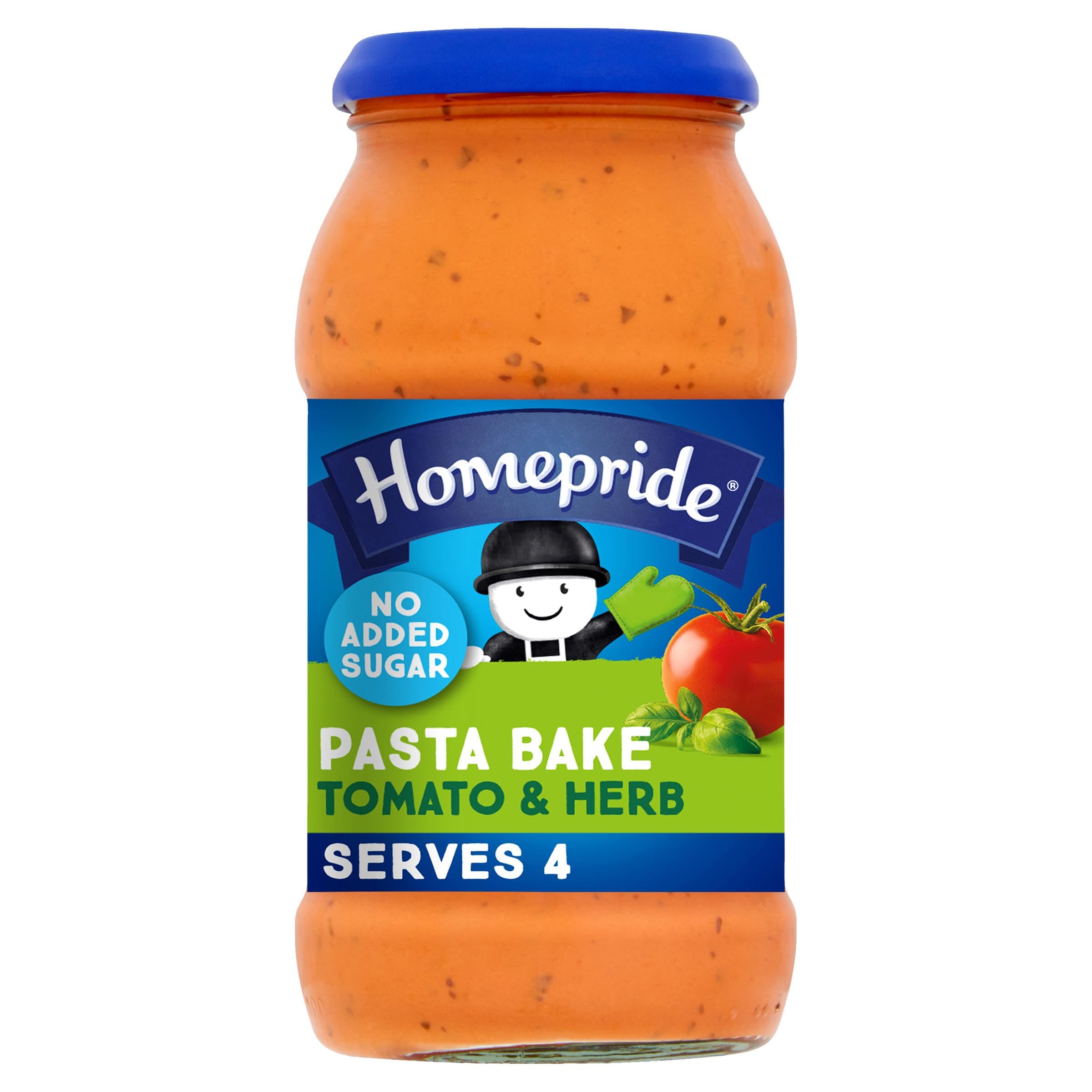 Homepride Cremige Tomaten-Kräuter-Pasta-Auflaufsauce ohne Zuckerzusatz, 485-g-Glas