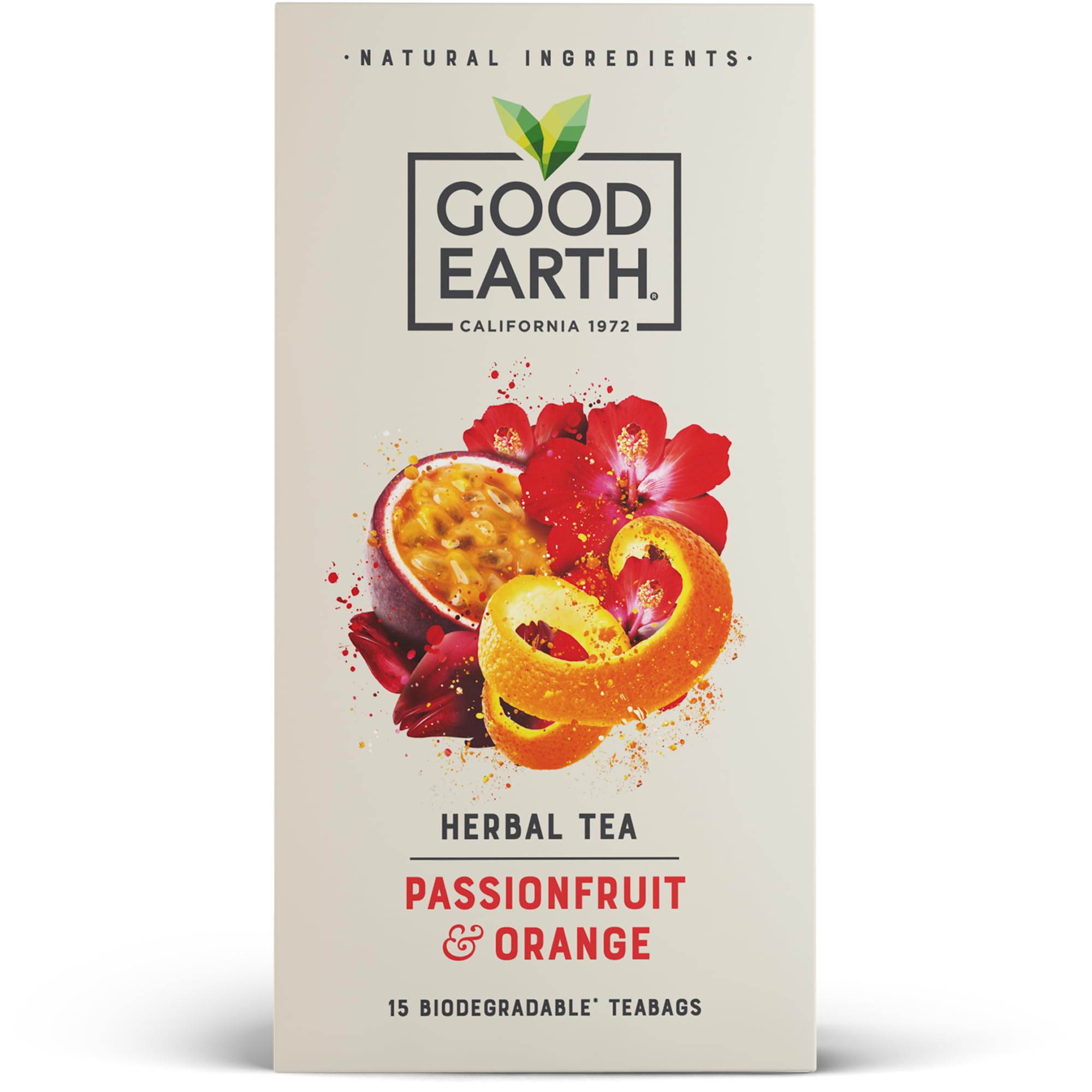 Good Earth Tea Co. – Passionsfrucht- und Orangen-Teebeutel