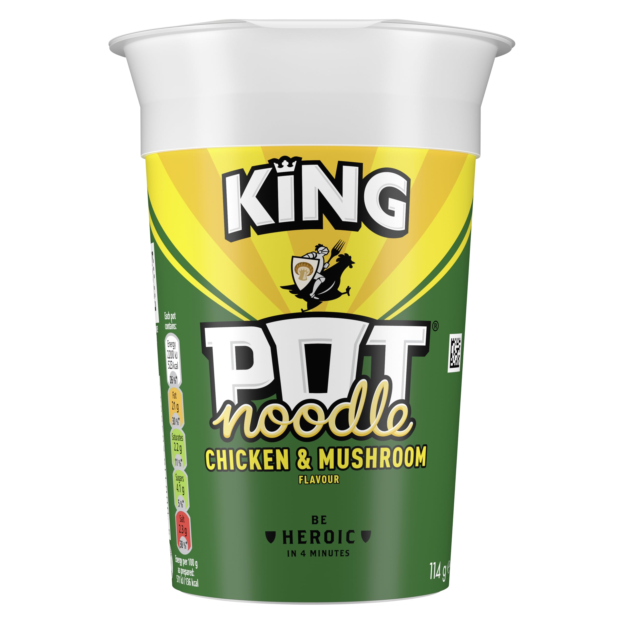 Pot Noodle King Hühnchen & Pilz Instant-Nudel-Snack 114g