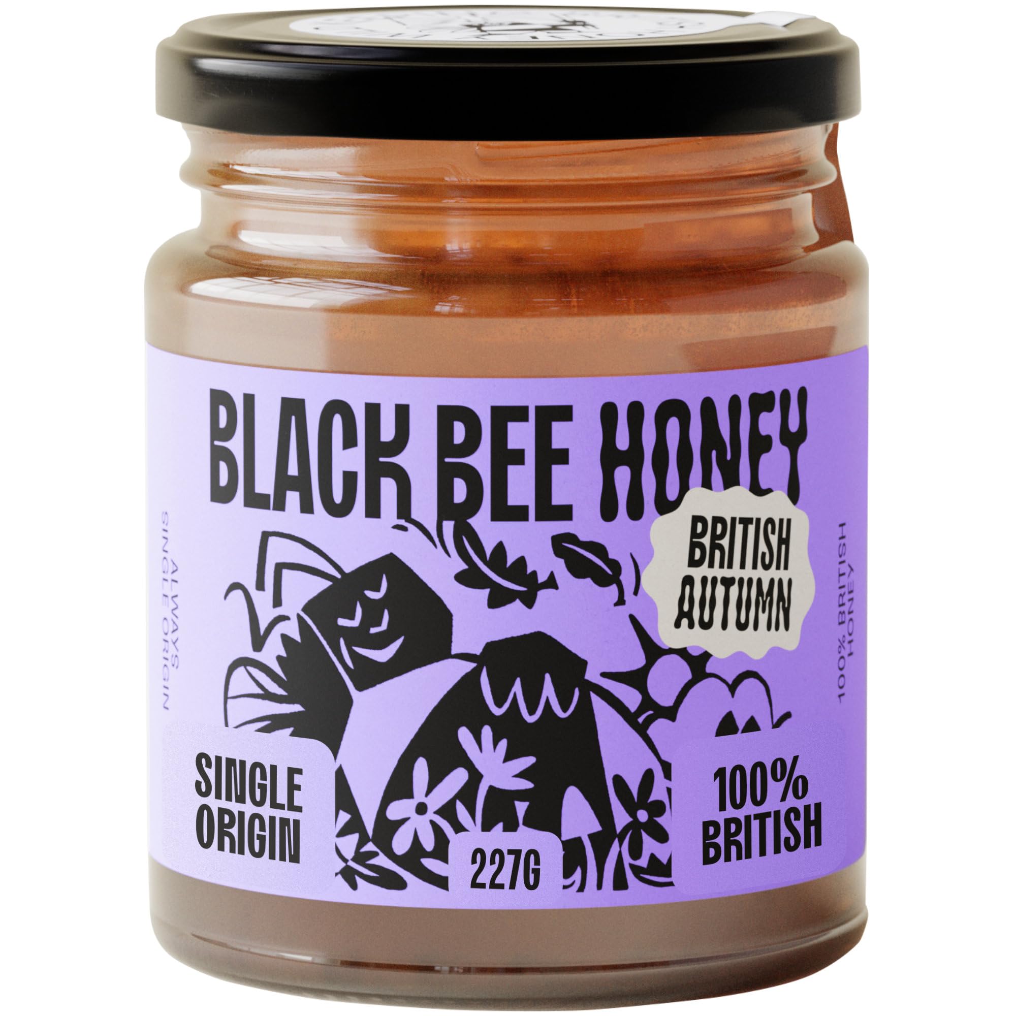 Schwarzer Bienenhonig – reiner britischer Herbsthonig, dickflüssig mit kräftigem aromatischem Geschmack