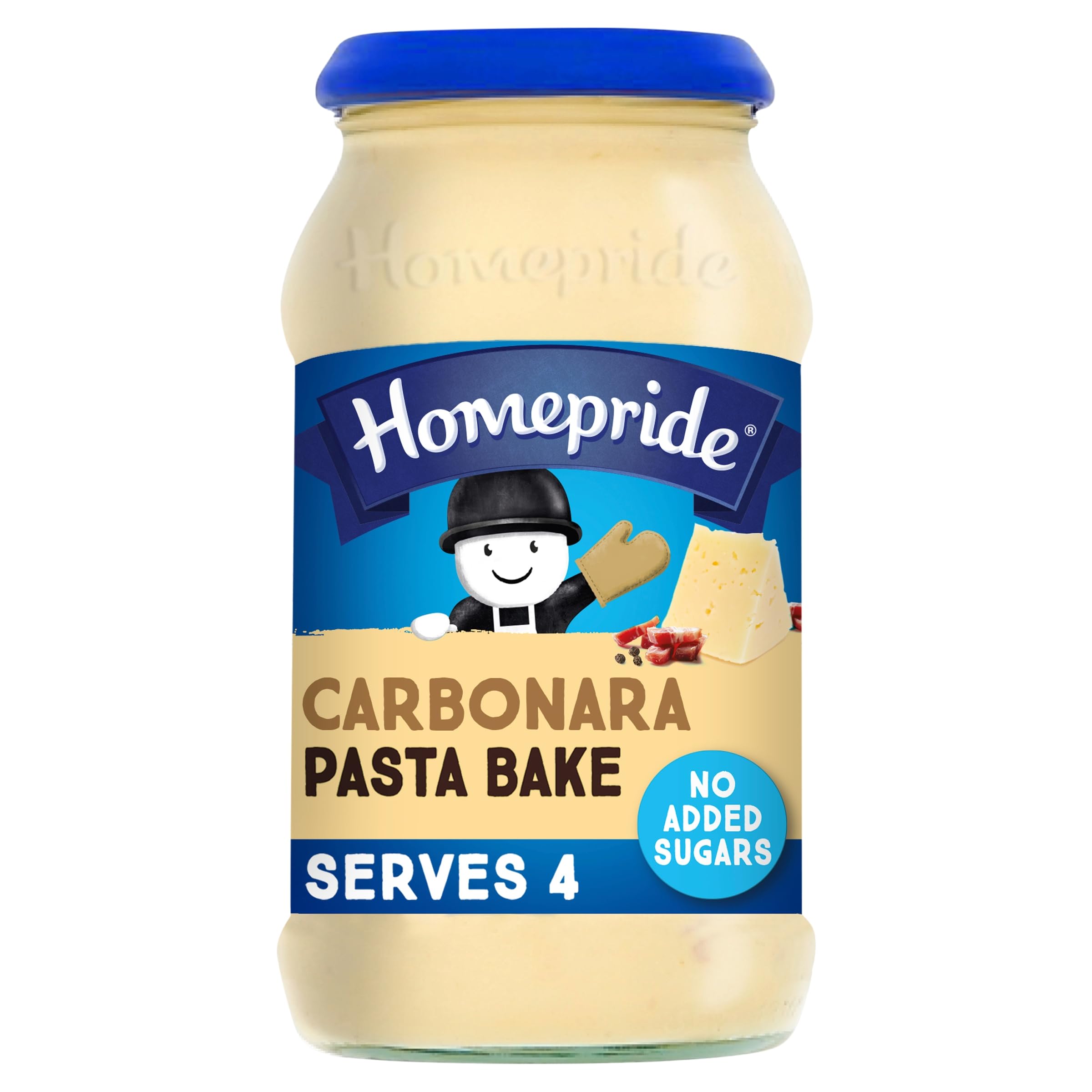 Homepride Carbonara Pasta Bake Sauce, ohne Zuckerzusatz, 485 g Glas