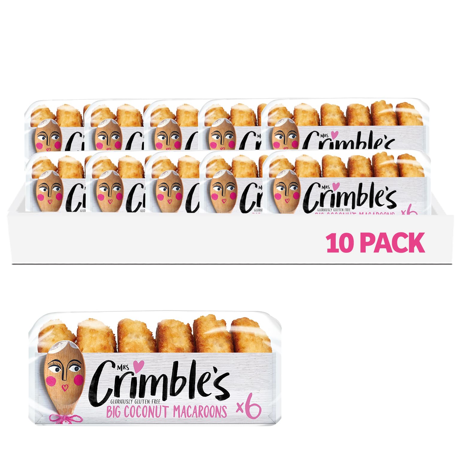 Mrs Crimbles Glutenfreie Bakewell-Scheiben – Biskuit mit Mandelgeschmack und fruchtiger Marmeladenschicht – 200 g