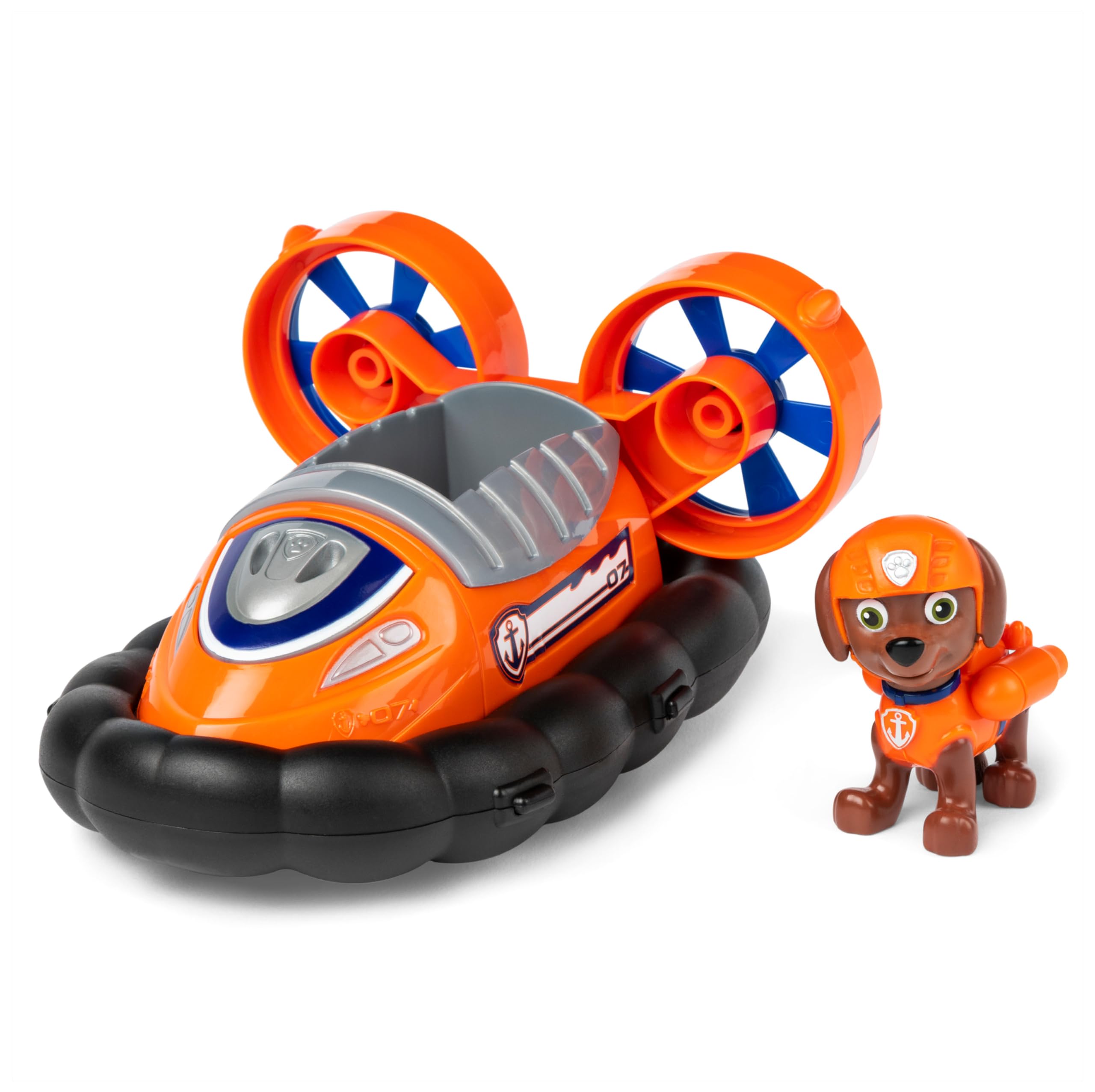 Paw Patrol Zumas Luftkissenfahrzeug – Spielzeugfahrzeug mit Actionfigur zum Sammeln für Kinder ab 3 Jahren
