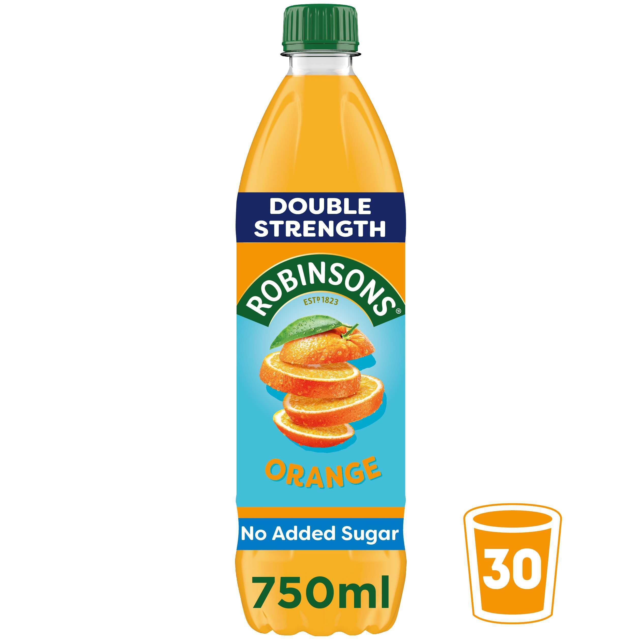 Robinsons Fruit Squash – Kalorienarm – Doppelte Stärke – Orange 750 ml