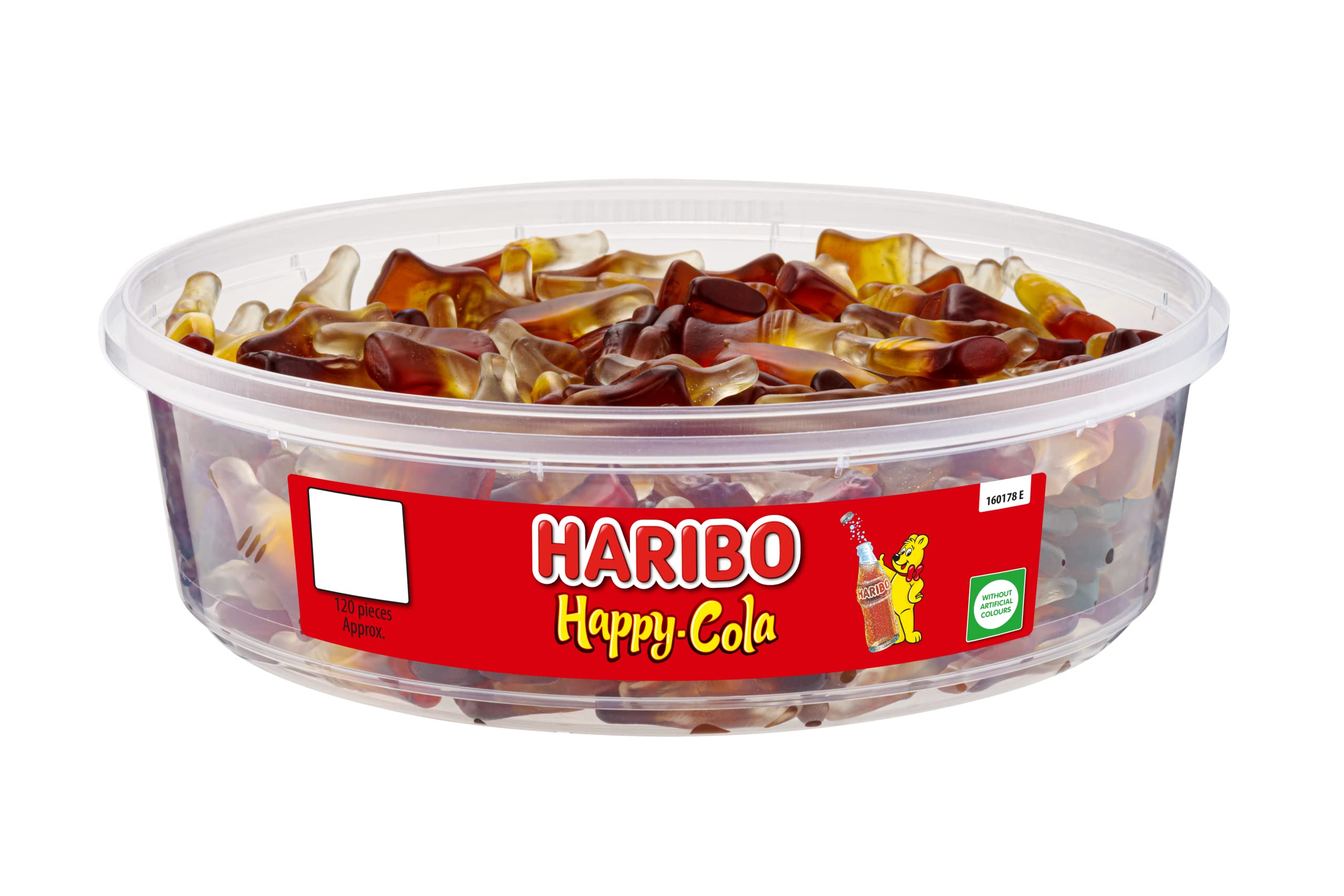 HARIBO Happy Cola Gummibonbons, 120 Stück (492g) Dose