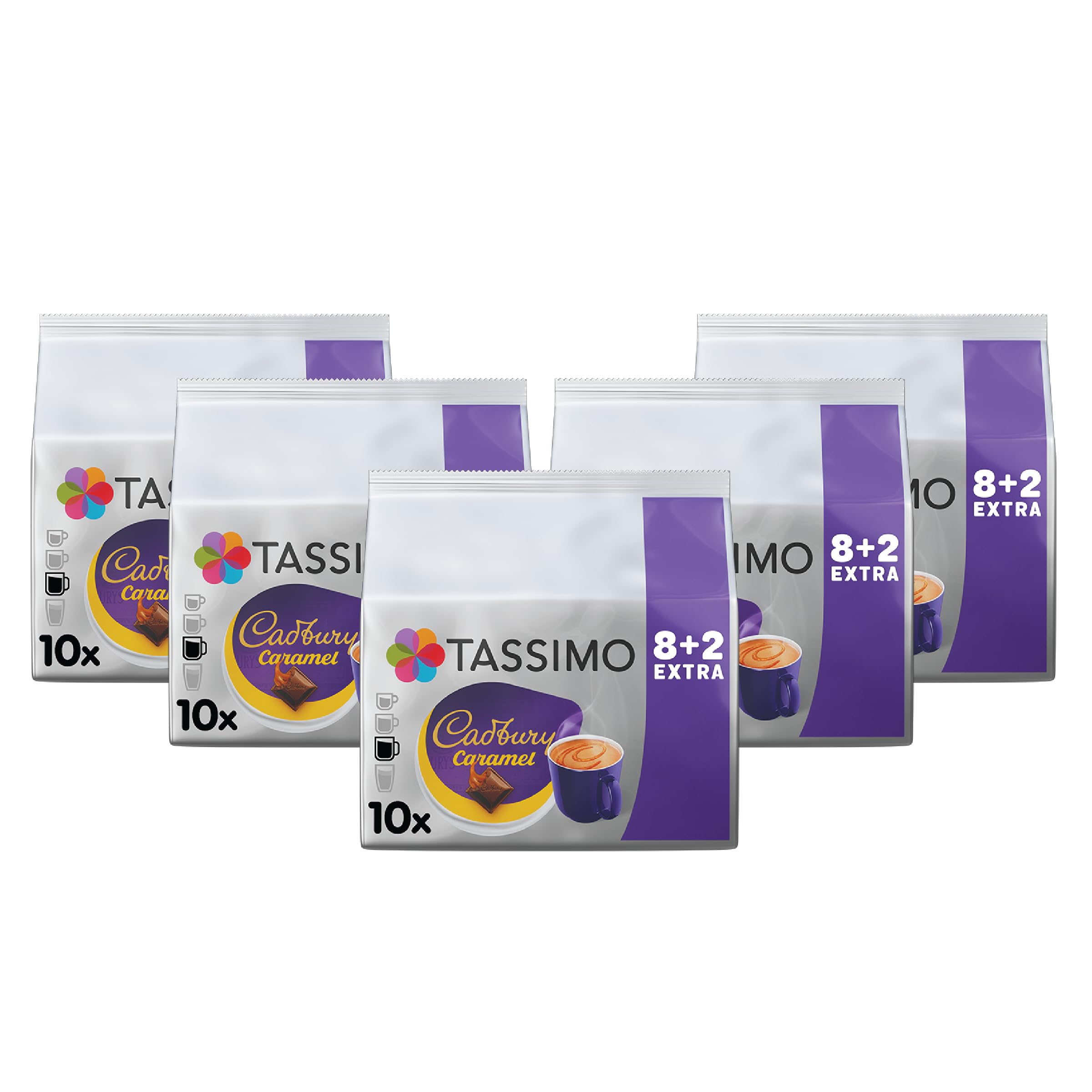 Tassimo Cadbury Caramel Hot Chocolate Pods x10 (5er-Pack, insgesamt 50 Getränke)