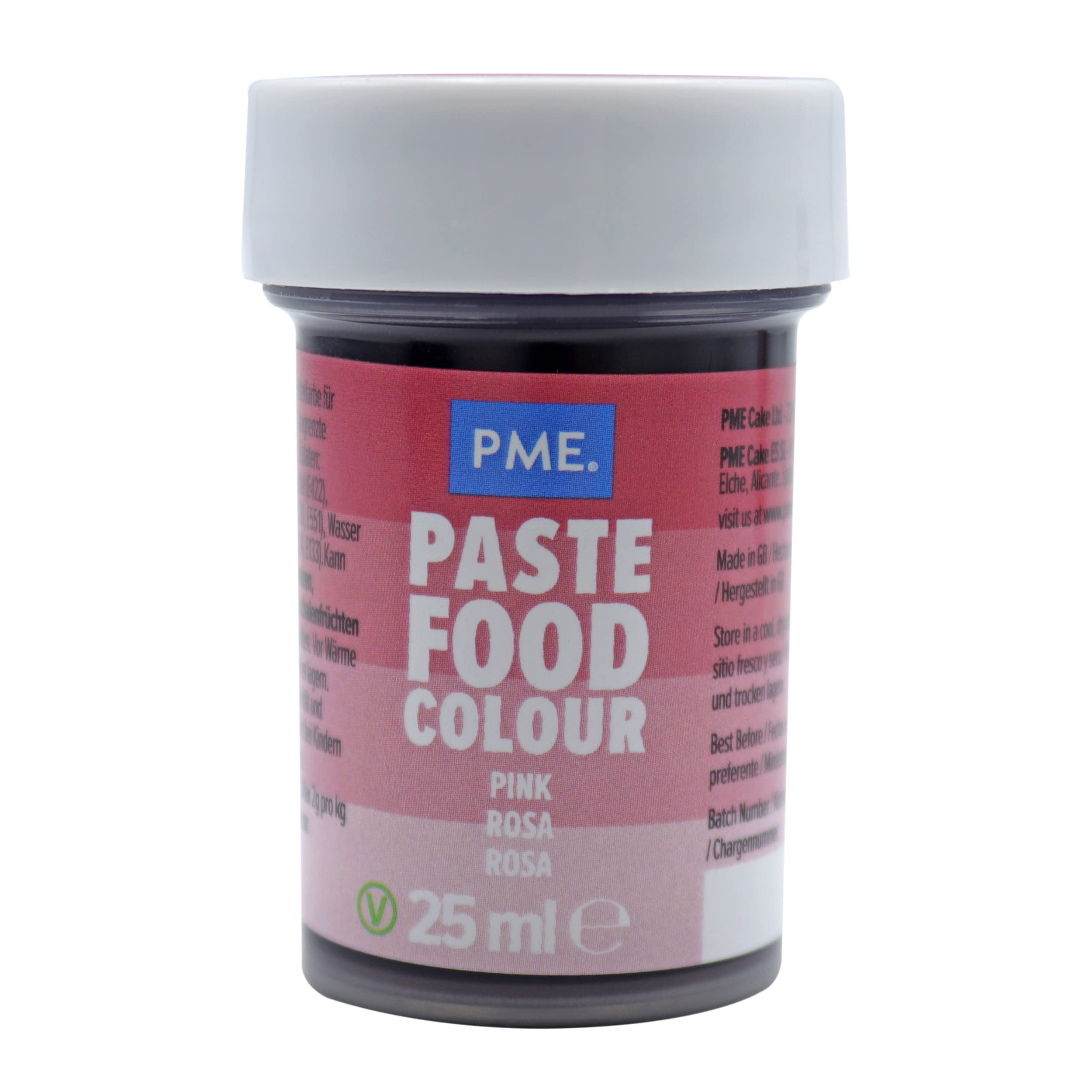 PME Paste Lebensmittelfarbe Pflaumenrosa 25 g – Konzentrierte Gelpaste zum Backen