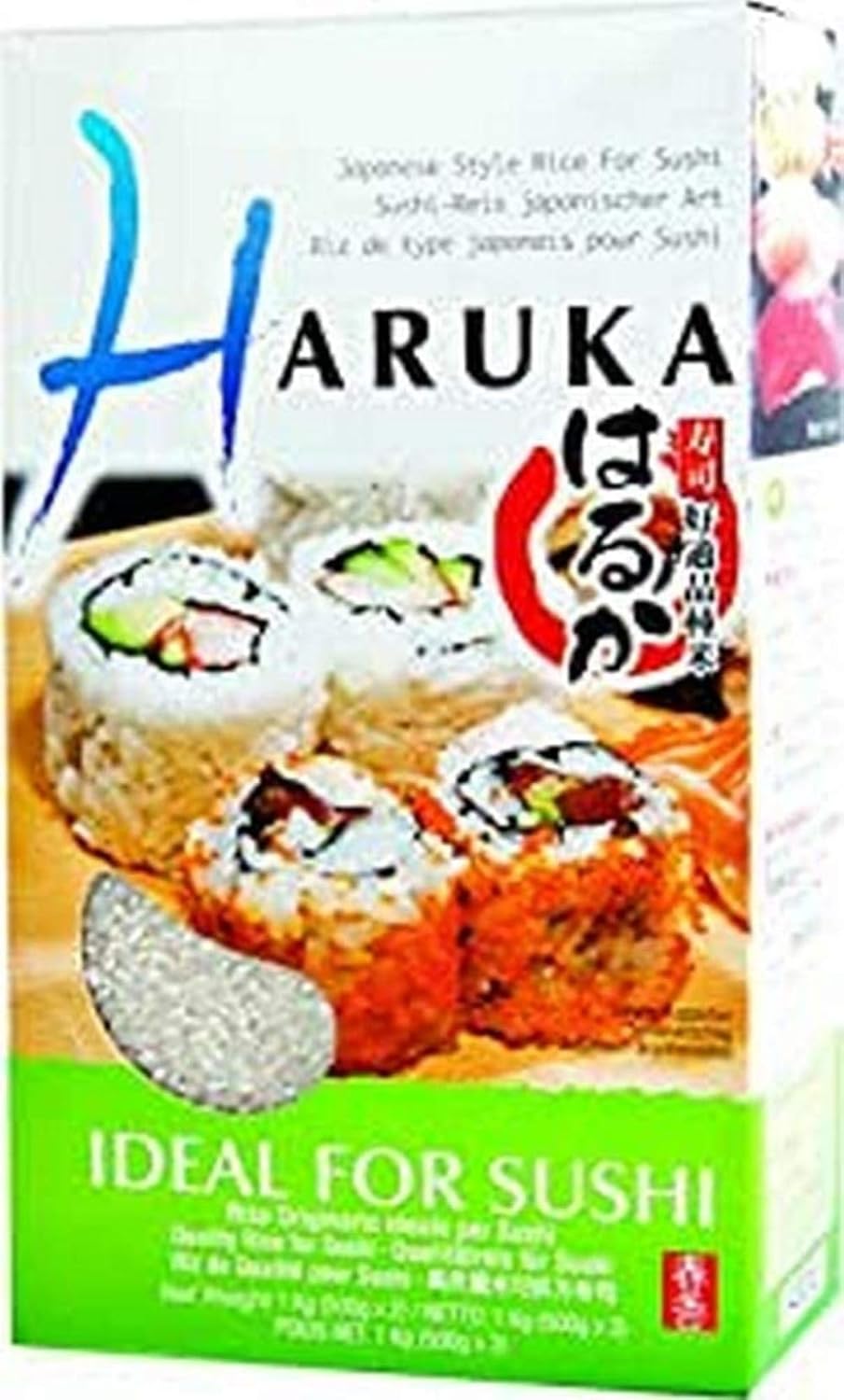 HARUKA Sushi-Reis, 1 kg – Kurzkornreis nach japanischer Art für Sushi und japanische Gerichte