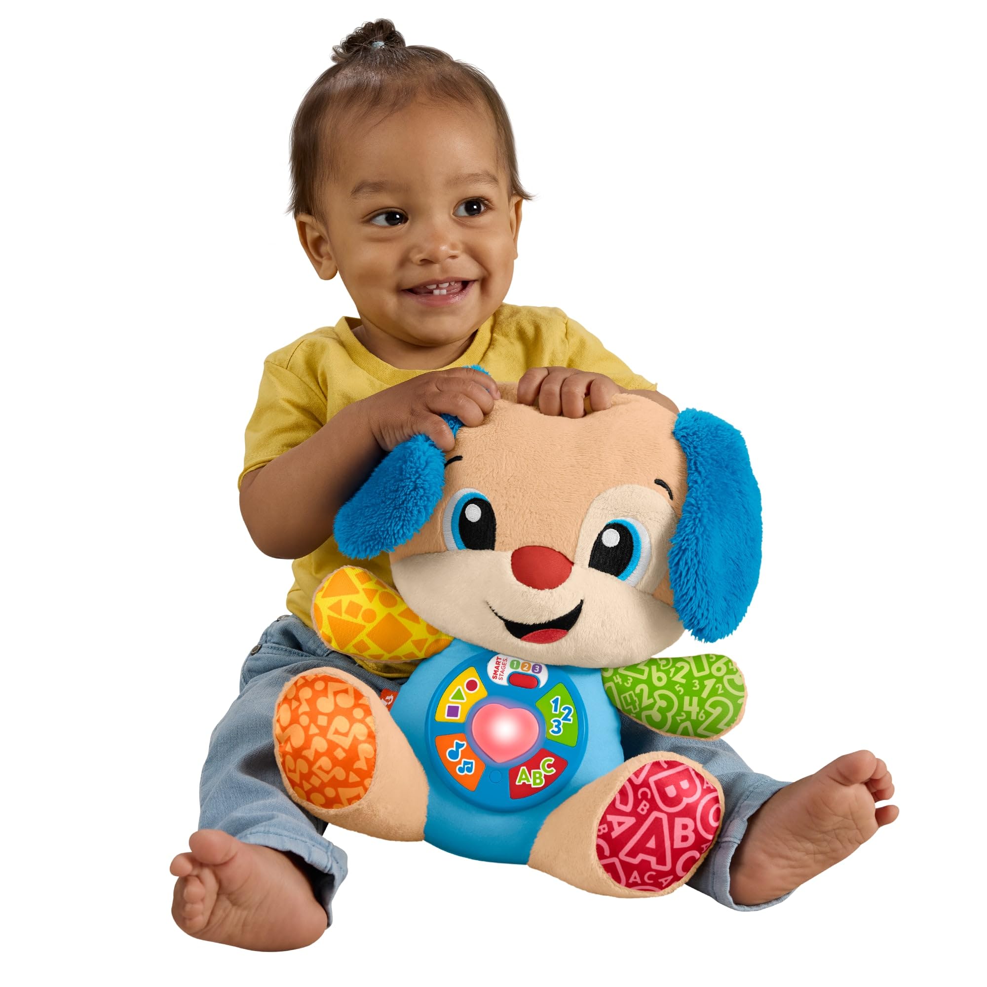 Fisher-Price Laugh & Learn Smart Stages Puppy – Musikalisches Plüsch-Lernspielzeug für Babys ab 6 Monaten