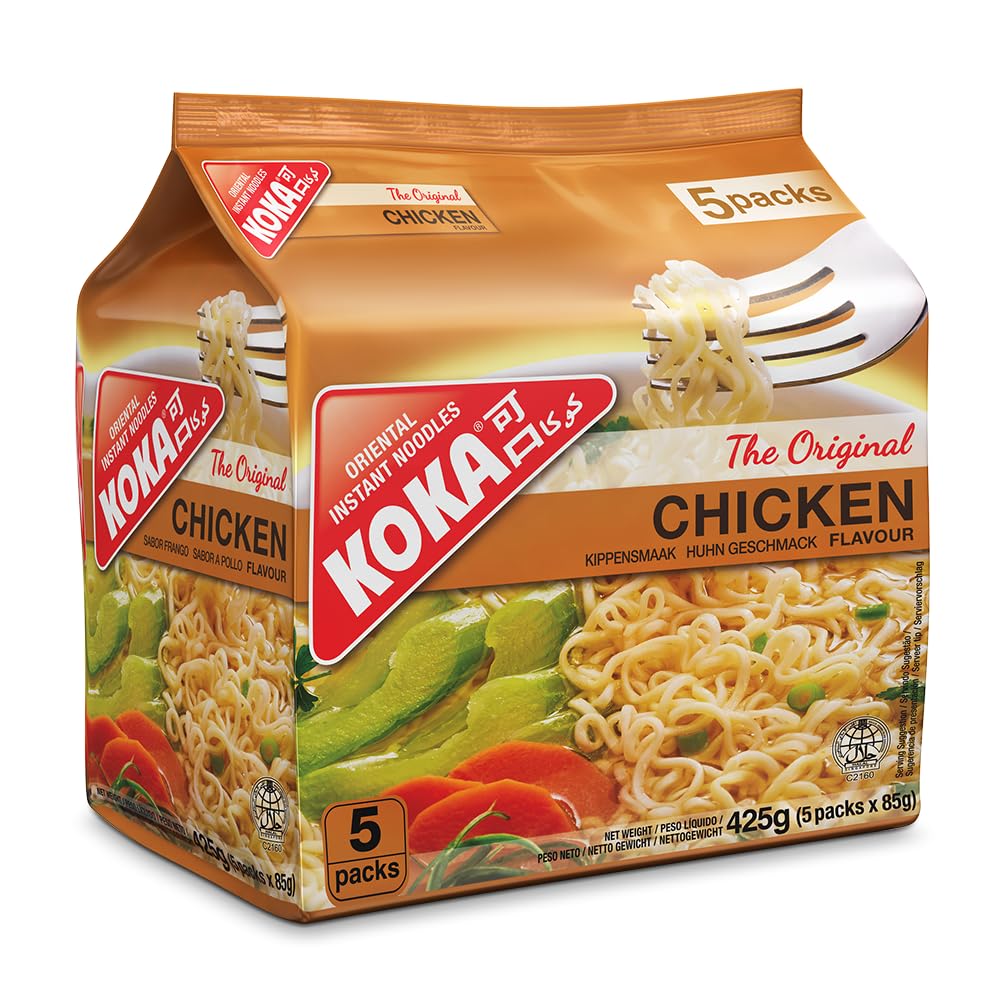 Koka Original Instantnudeln mit Hühnergeschmack im orientalischen Stil, 85 g (5er-Pack)