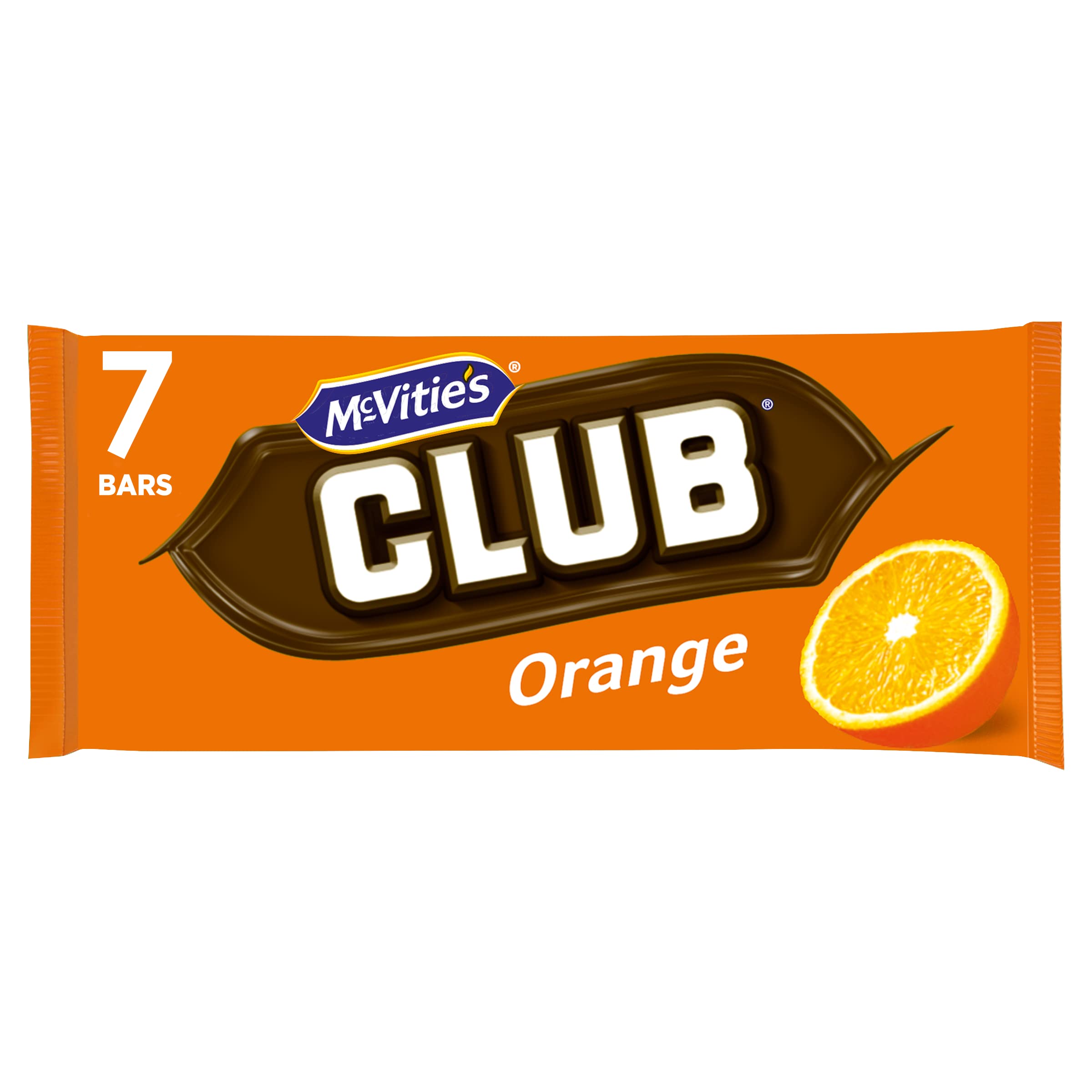 McVitie's Club Orange Biscuit Bars, 7 x 22 g einzeln verpackte Schokoladenkekse