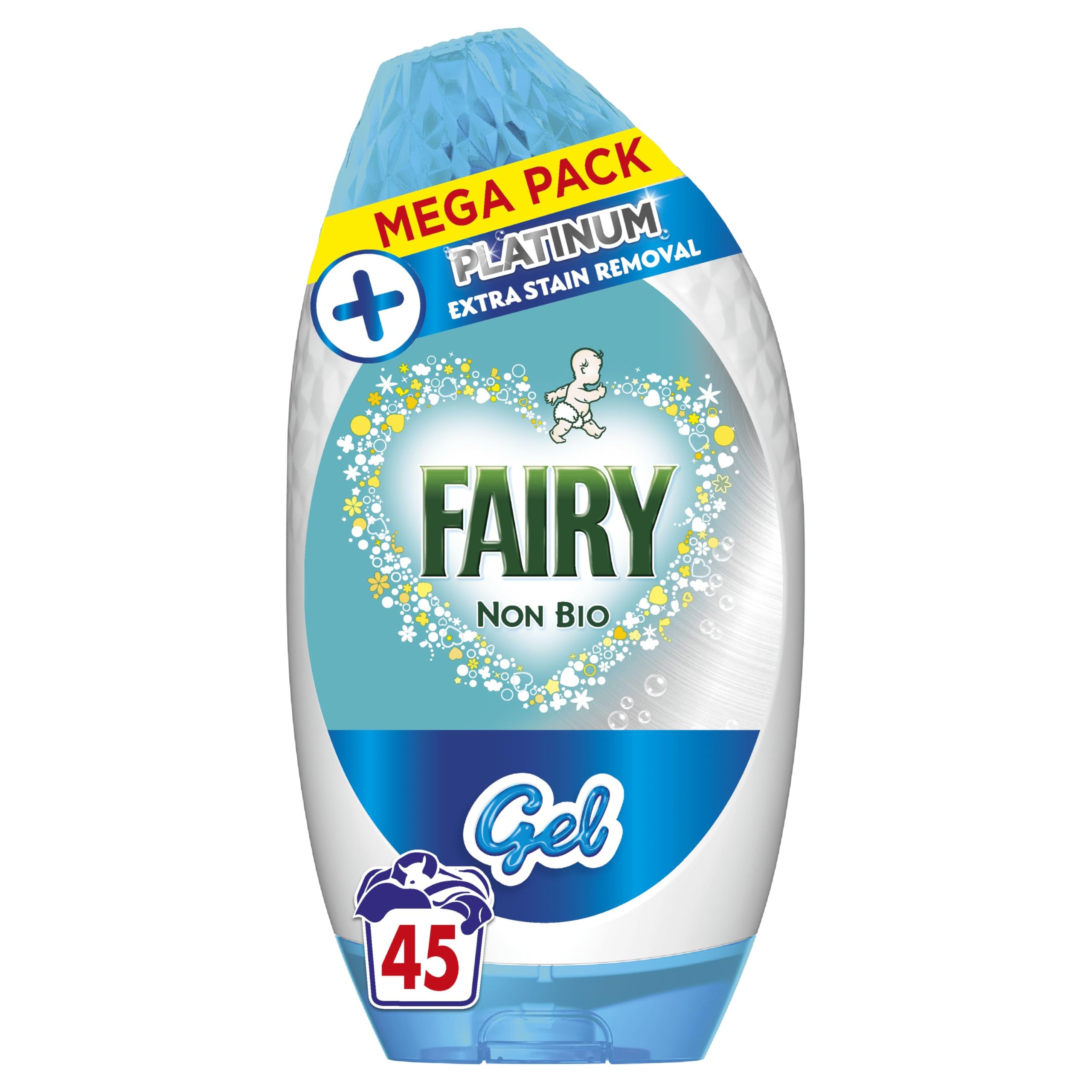 Fairy Non Bio - Platinum Waschmittelgel, 1,485 l (45 Wäschen)