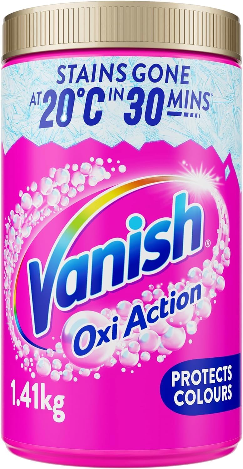 Vanish Gold Oxi Action Fleckenentferner und Wäsche-Booster-Pulver für Buntwäsche, 1,41 kg
