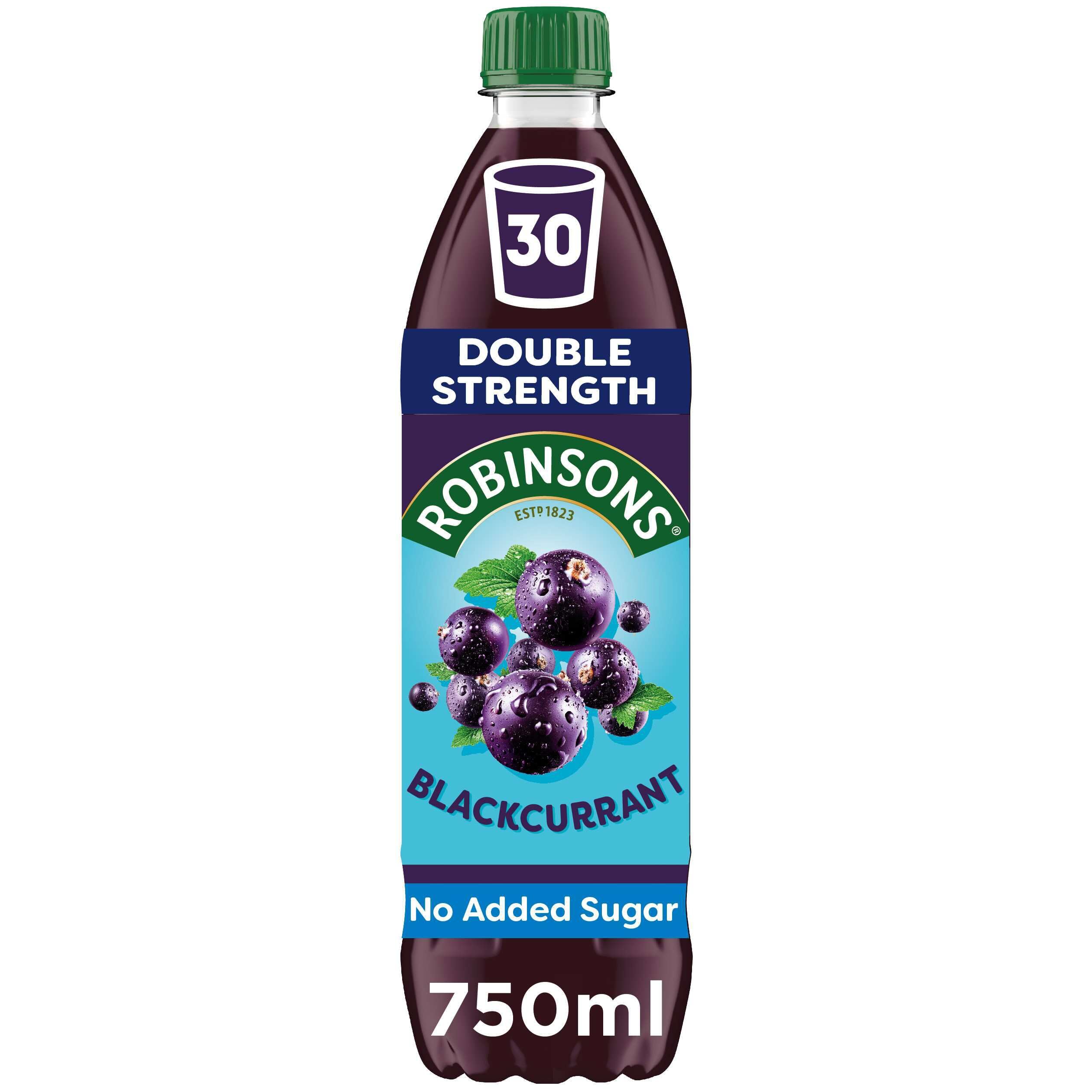 Robinsons Fruit Squash – Kalorienarm – Schwarze Johannisbeere – Doppelt starkes Konzentrat, 750 ml