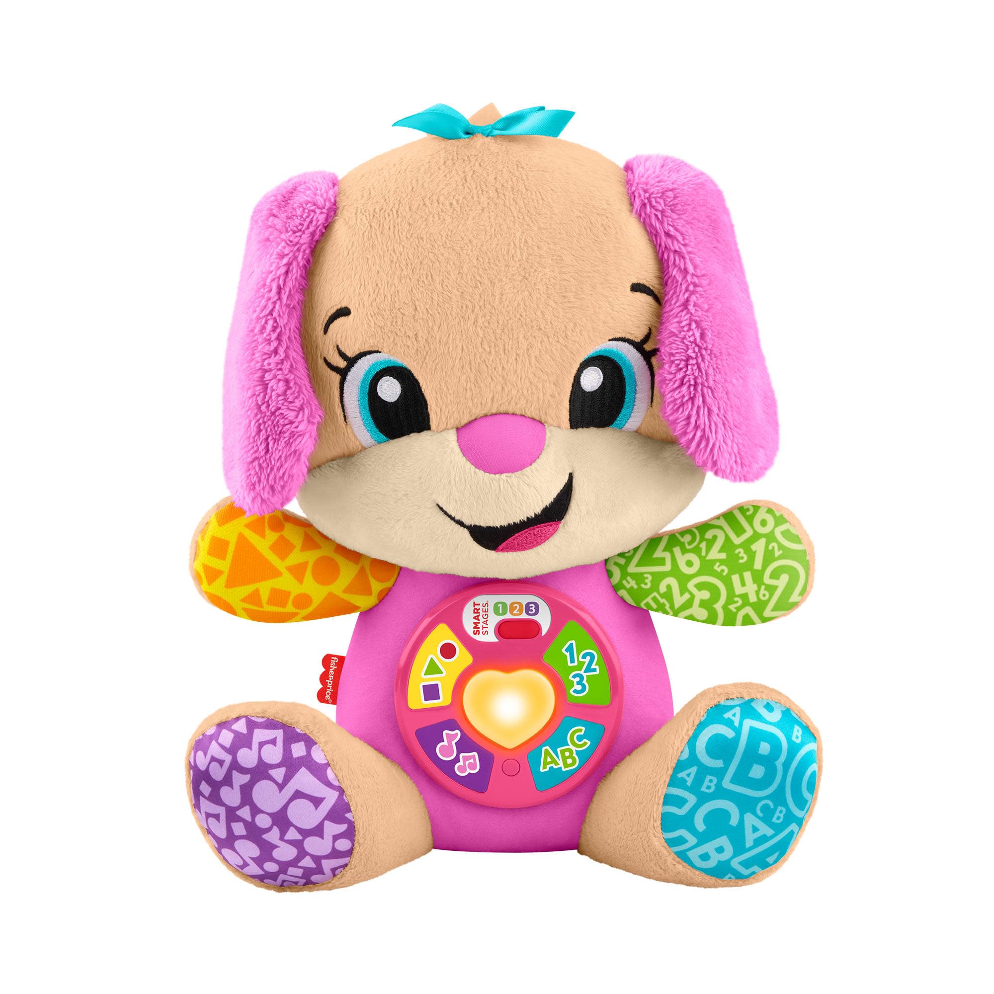 Fisher-Price Laugh & Learn Smart Stages Sis – Musikalisches Lernspielzeug aus Plüsch für Babys ab 6 Monaten