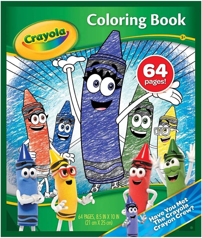 Crayola – 64-seitiges Malbuch mit Crayola-Figuren, Aktivitätsbuch
