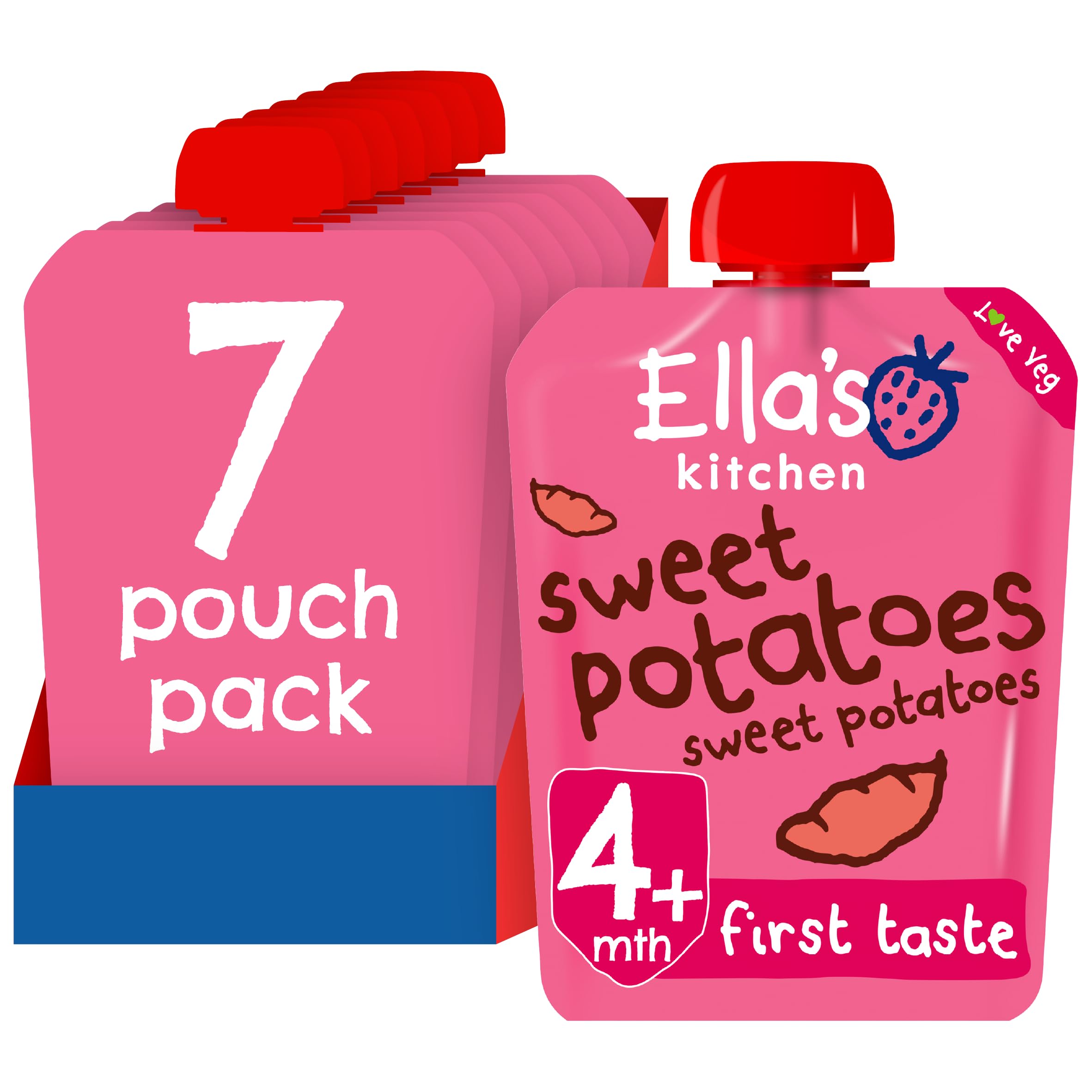Ella's Kitchen - Bio-Süßkartoffelpüree „First Taste“ 70 g (7er-Pack)