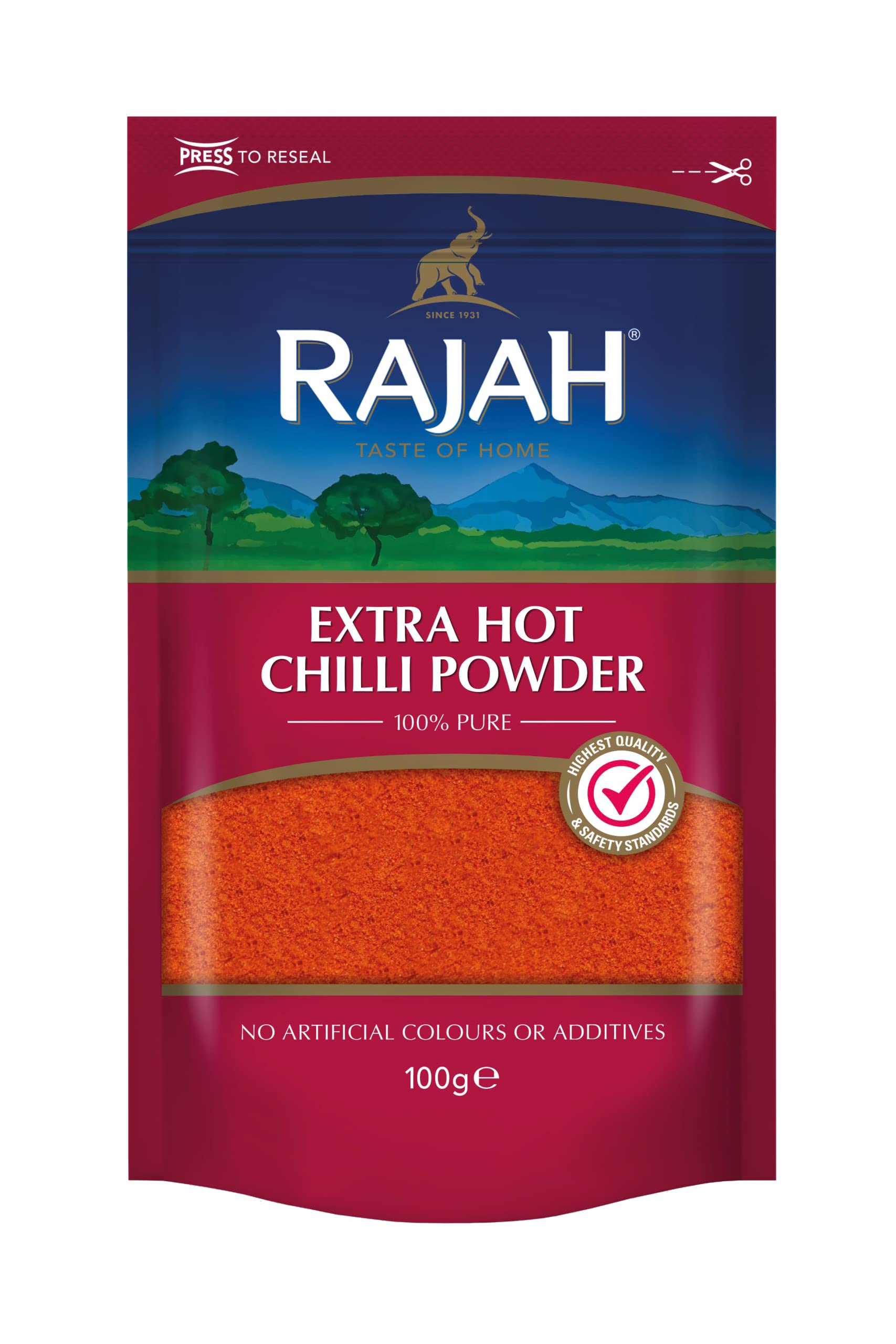 Rajah – Extra scharfes Chilipulver 1 kg | Gemahlenes Chilipulver | Gewürze & Würzmittel