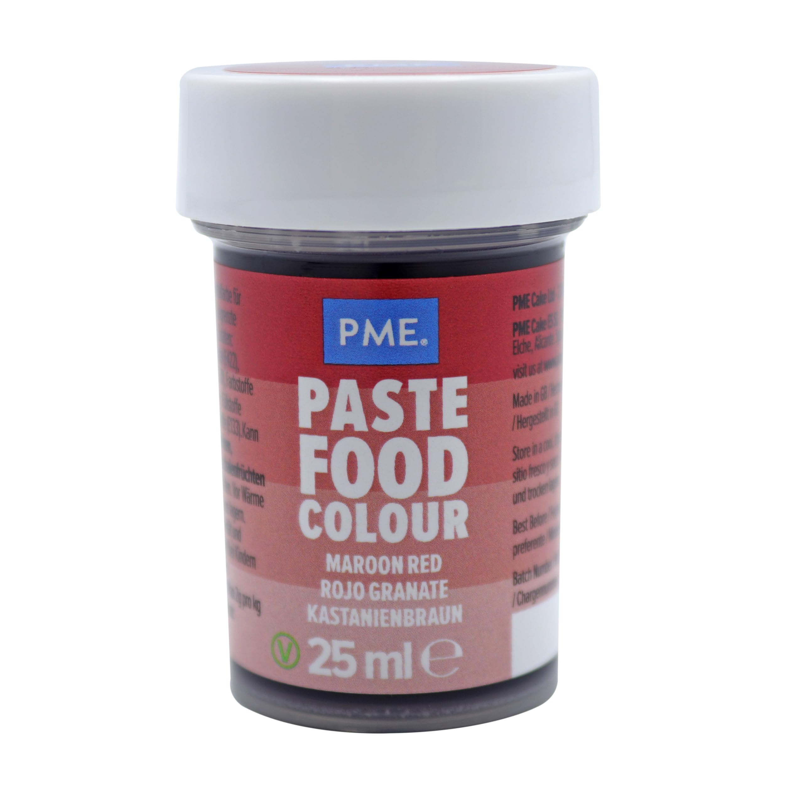 PME Paste Lebensmittelfarbe – Kastanienrot, 25 g