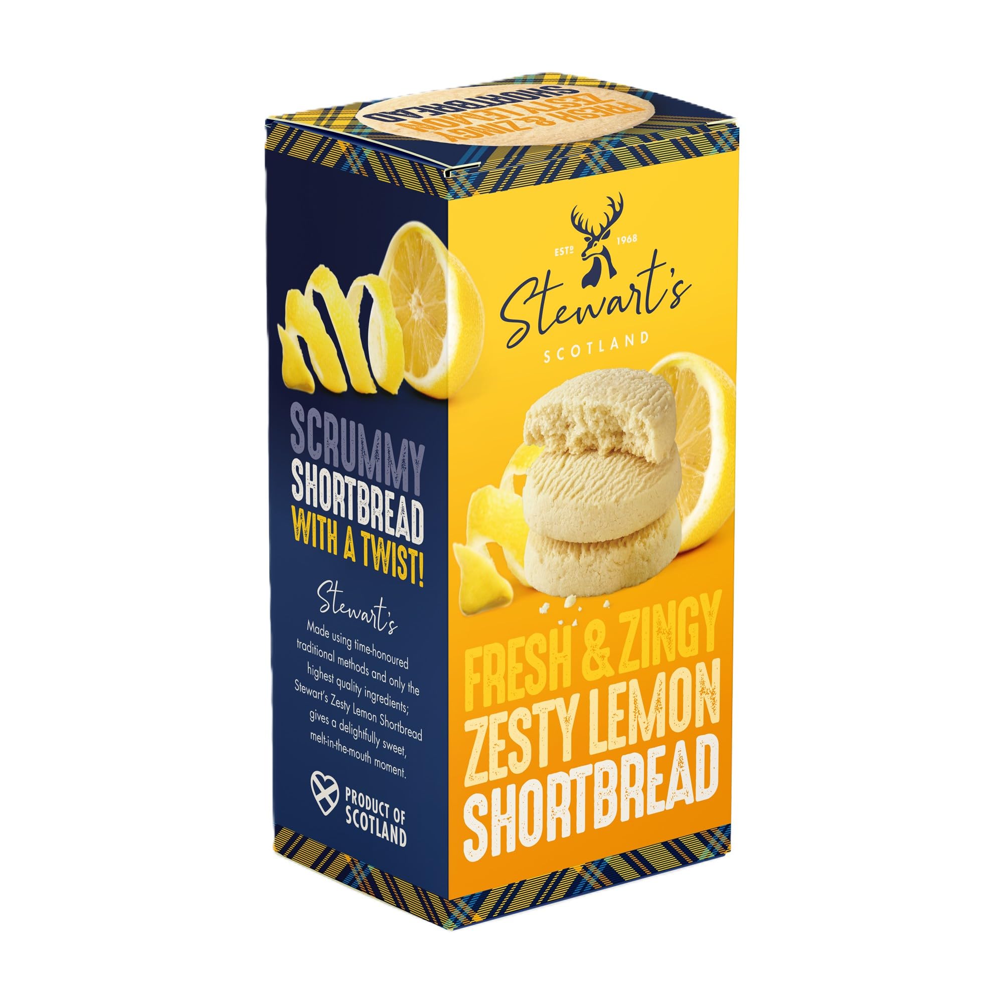 Stewart's Signature Range Lemon Curd Shortbread (160 g) – traditionell hergestellter schottischer Leckerbissen