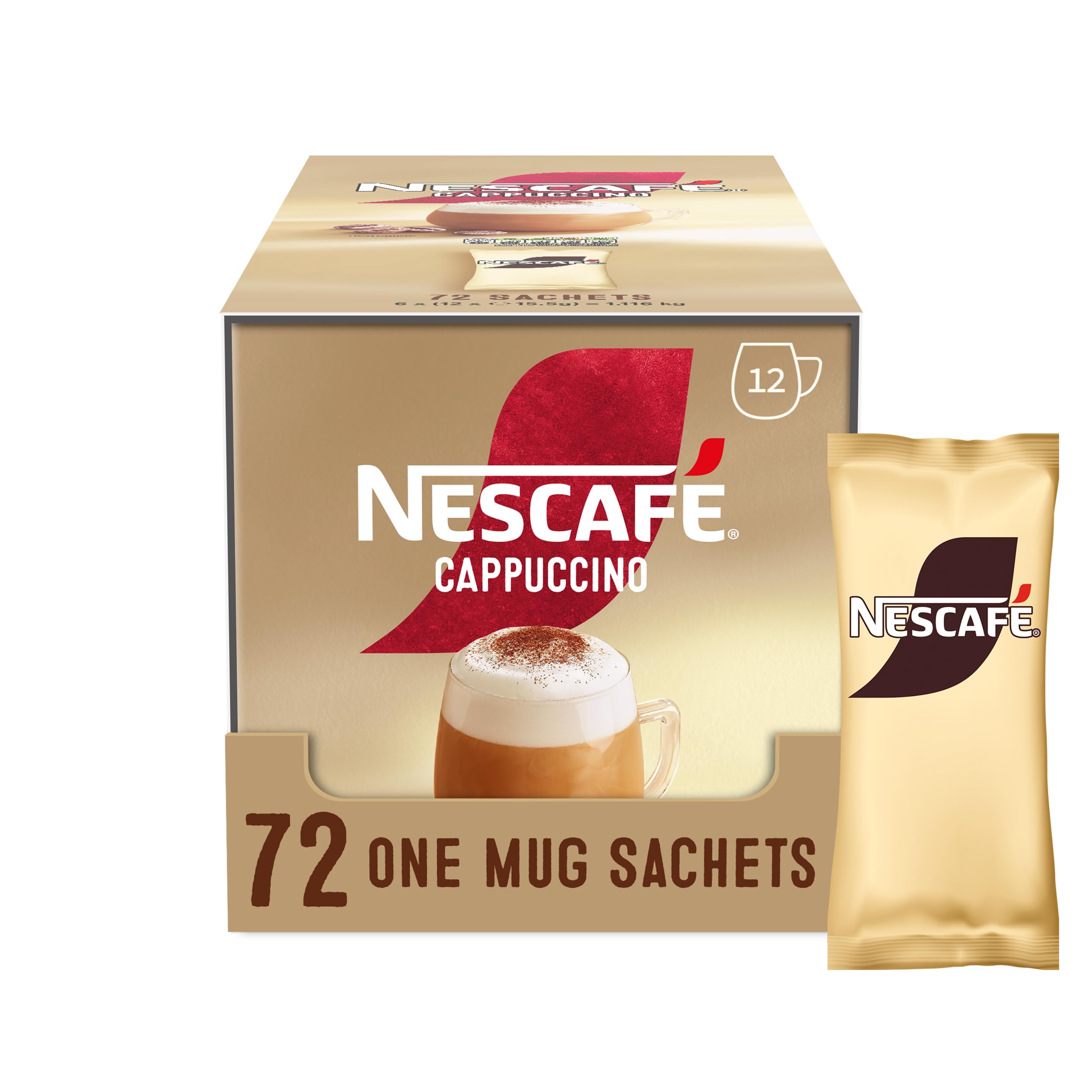 NESCAFÉ Cappuccino Instantkaffee-Beutel – 72 x 15,5 g