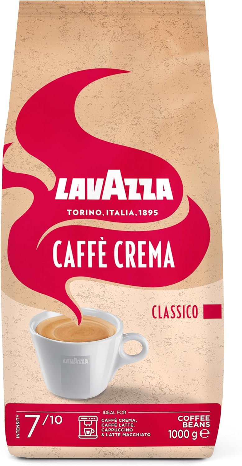 Lavazza Caffè Crema Classico – Geröstete ganze Kaffeebohnen mit Schokoladen- und Holznoten