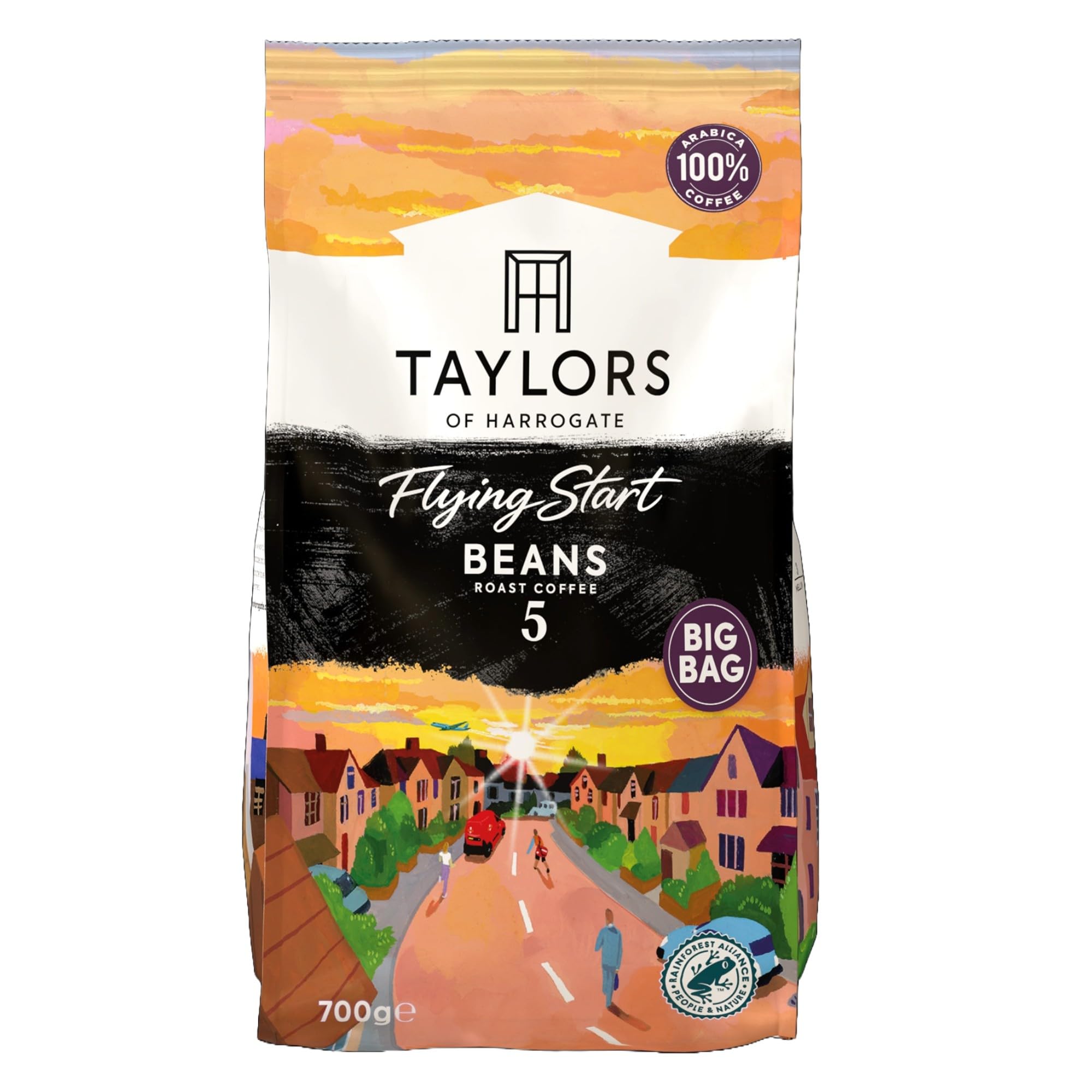 Taylors of Harrogate Flying Start Kaffeebohnen, 700 g – Dunkel geröstete Arabica-Mischung