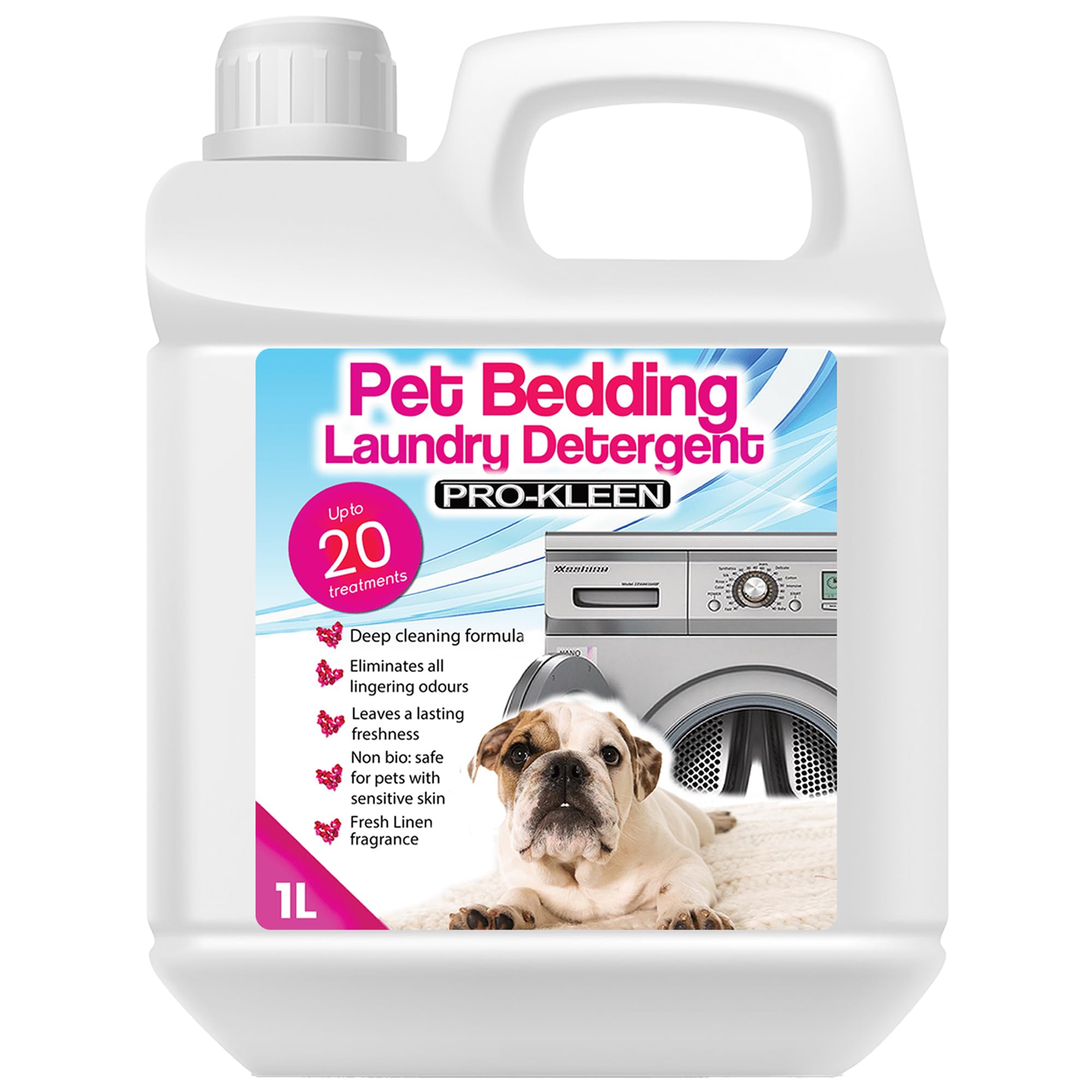 Pro-Kleen Waschmittel für Tierbettwäsche – Frische Bettwäsche (1 l) – Nicht-Bio