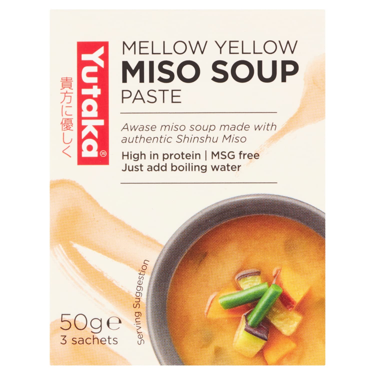 Yutaka Awase Miso-Suppe 50 g (3 Beutel) – Japanische Instant-Suppe mit rotem und weißem Miso