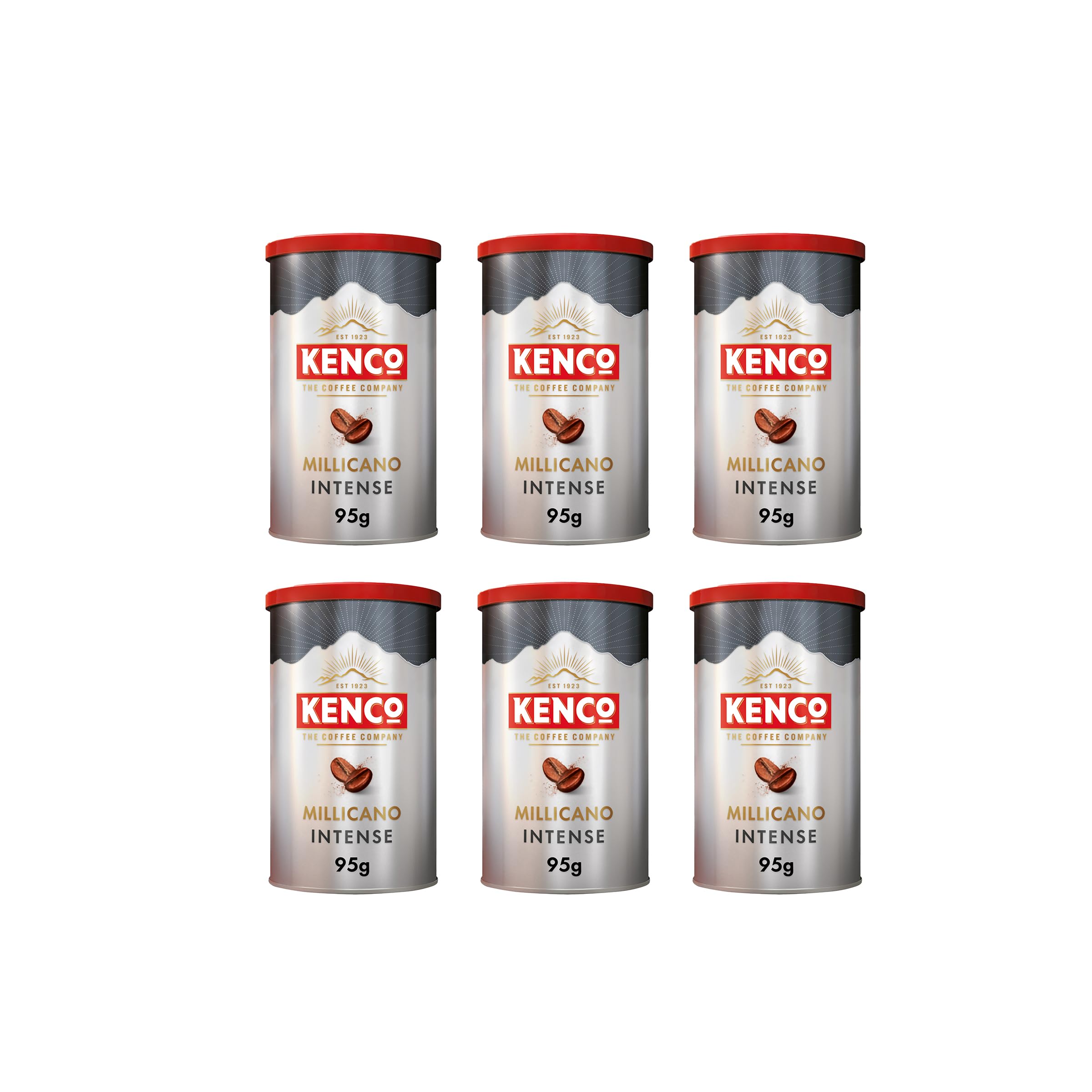 Kenco Millicano Americano Intense Instantkaffee 95 g (Packung mit 6 Dosen, insgesamt 570 g)