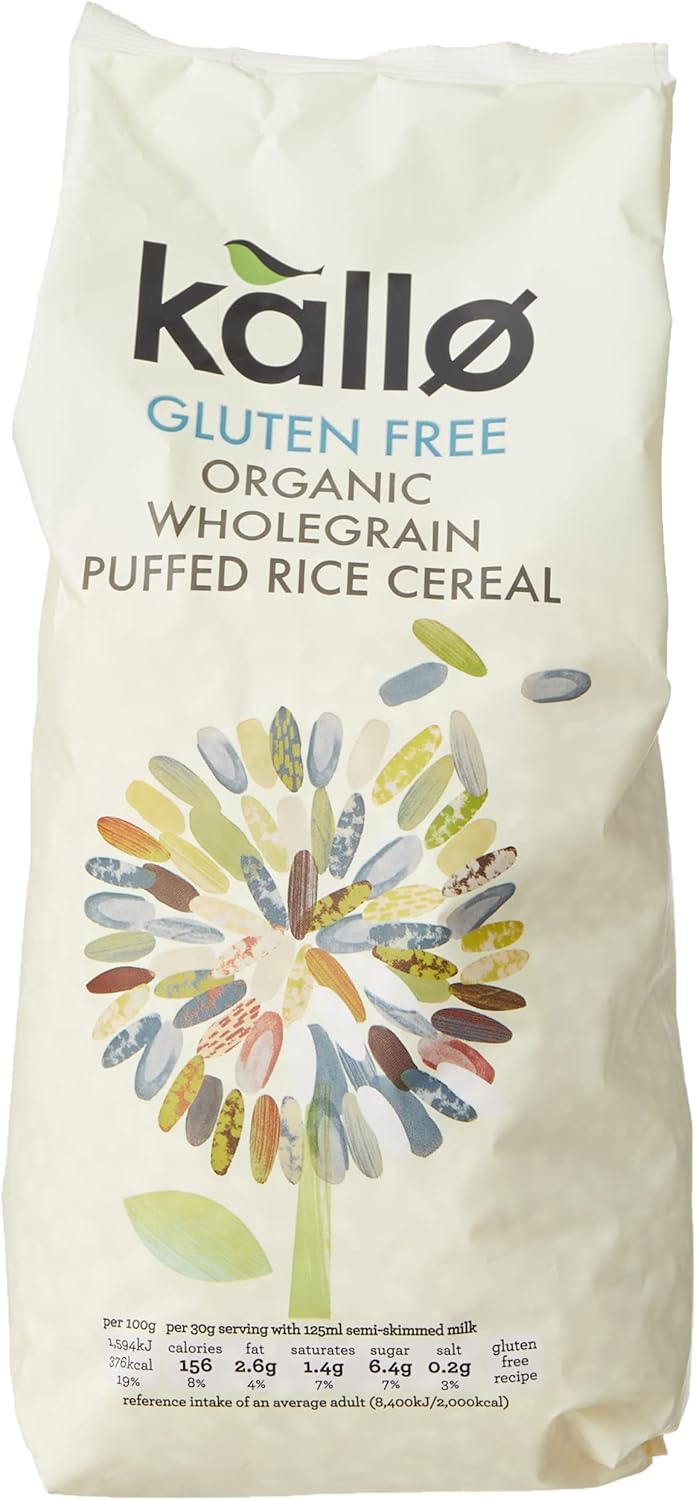 Kallo Glutenfreies Bio-Vollkorn-Puffreismüsli, 225 g
