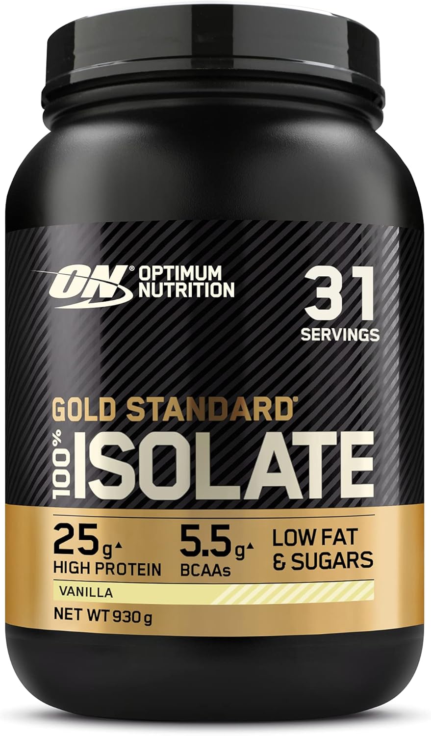 Optimum Nutrition Gold Standard 100 % Isolate Whey Proteinpulver – Proteinreiche Fitnessunterstützung