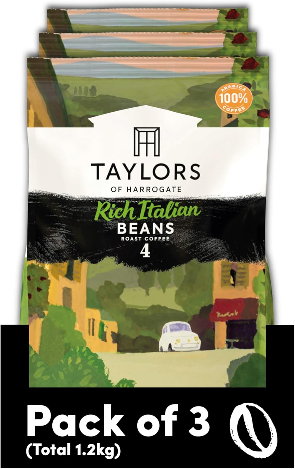Taylors of Harrogate Reichhaltige italienische Kaffeebohnen, 400 g (3er-Pack)